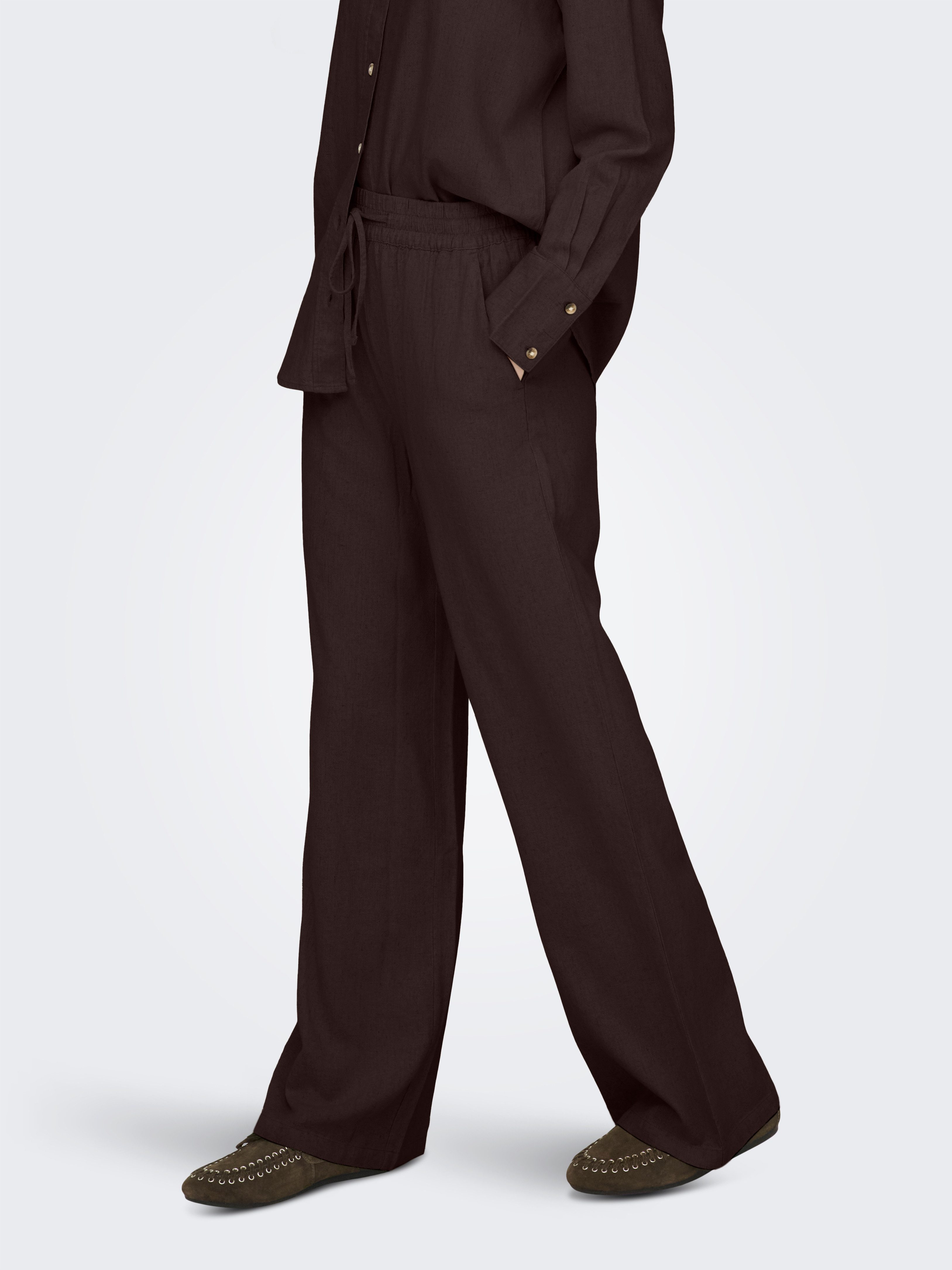 Schlupfhose JDYSAY LINEN HW WIDE PANT WVN NOOS