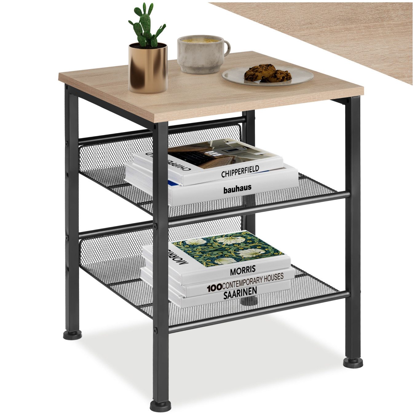 tectake Beistelltisch Lincoln (1-St., 1 tlg), Reizvoller Beistelltisch im r günstig online kaufen