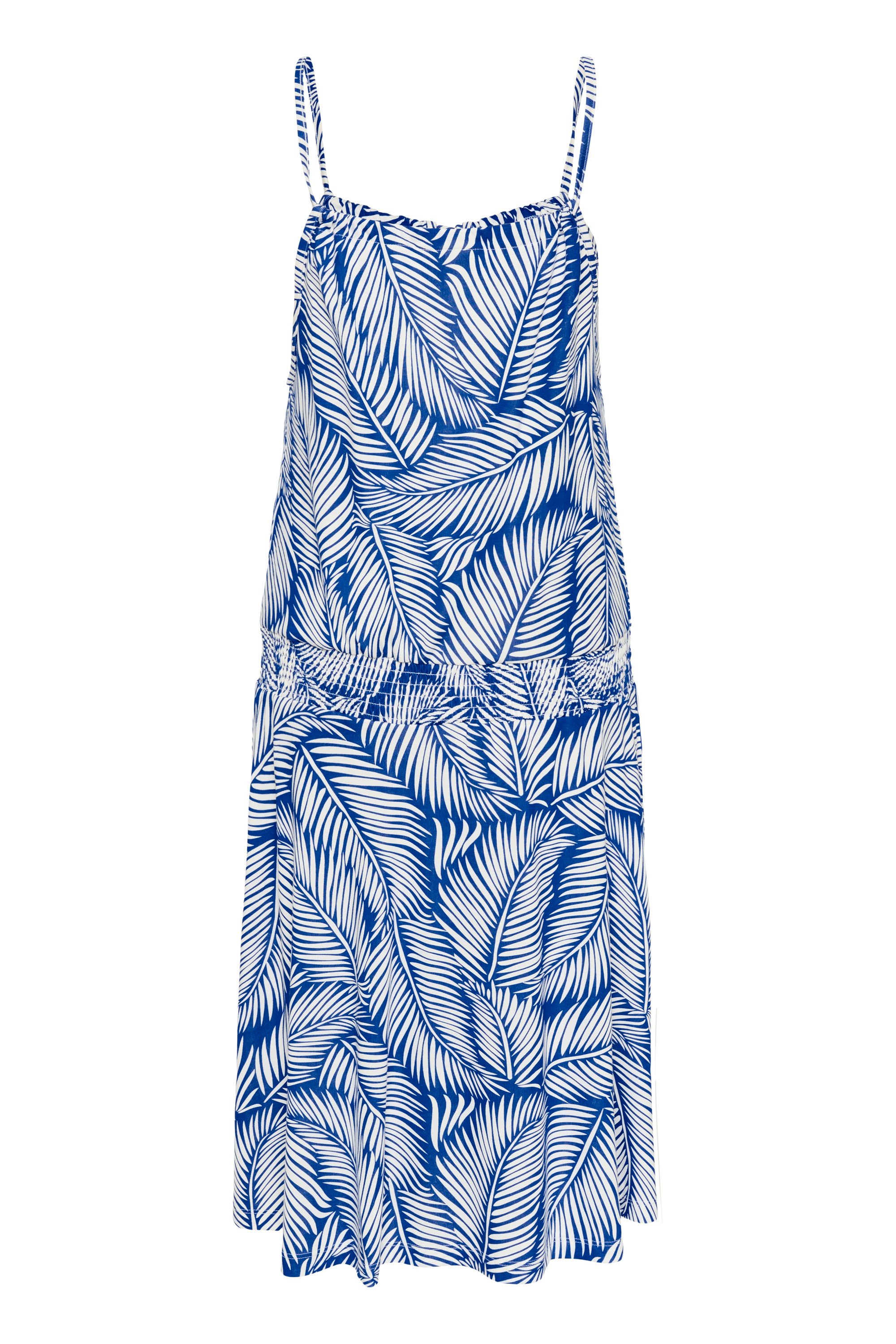 Blue/Chalk Palm Leafs