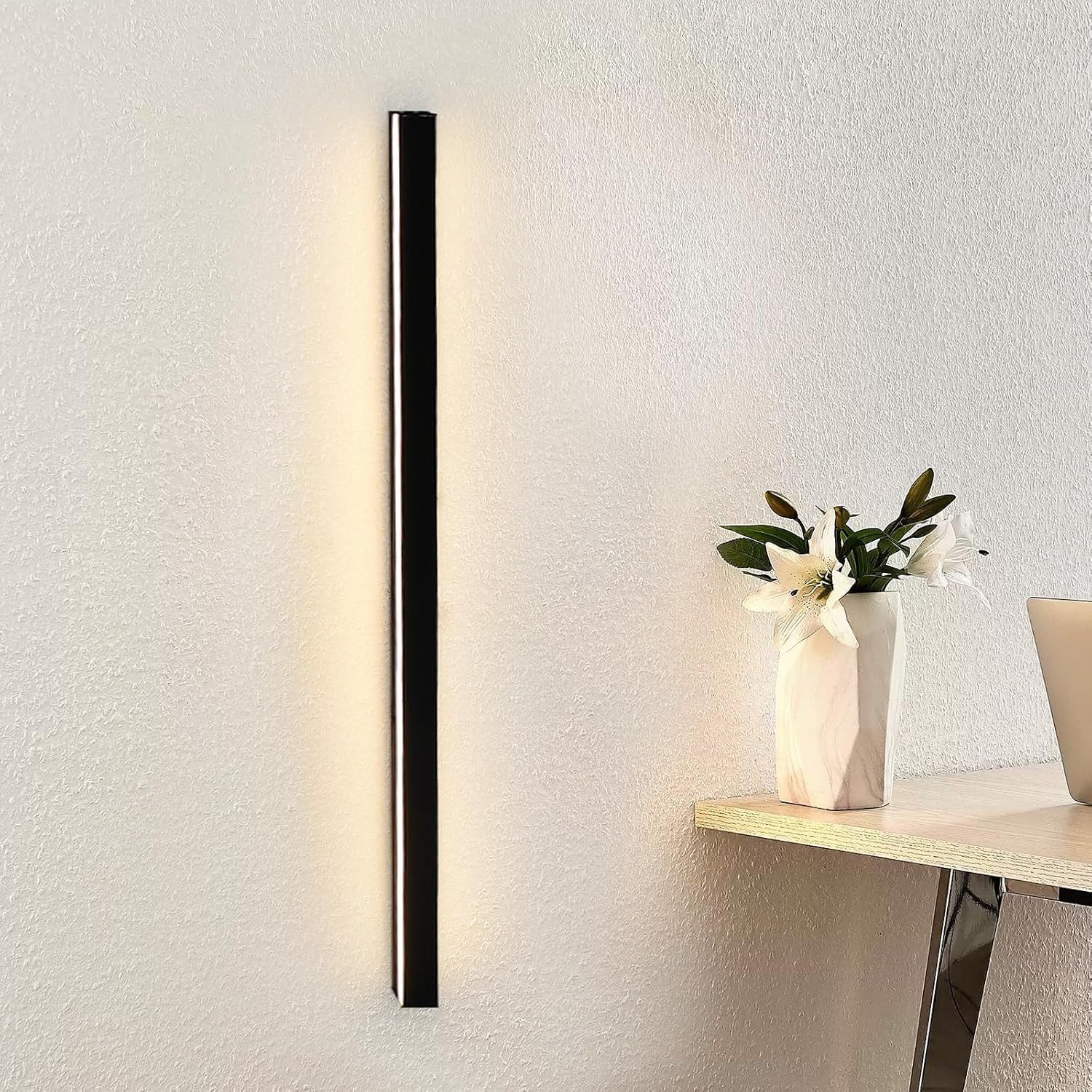 Nettlife LED Wandleuchte Schwarz Modern 60CM 21W Up Down innen Wandbeleucht günstig online kaufen