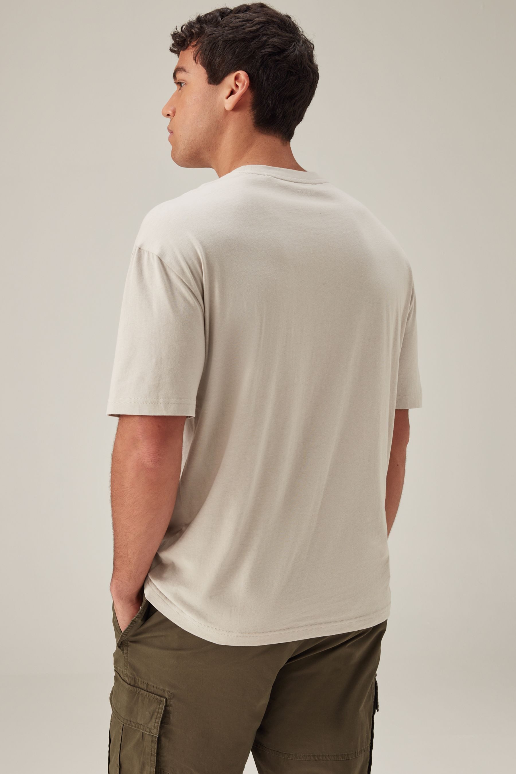 Next T-Shirt Rundhals-T-Shirt im Relaxed Fit günstig online kaufen