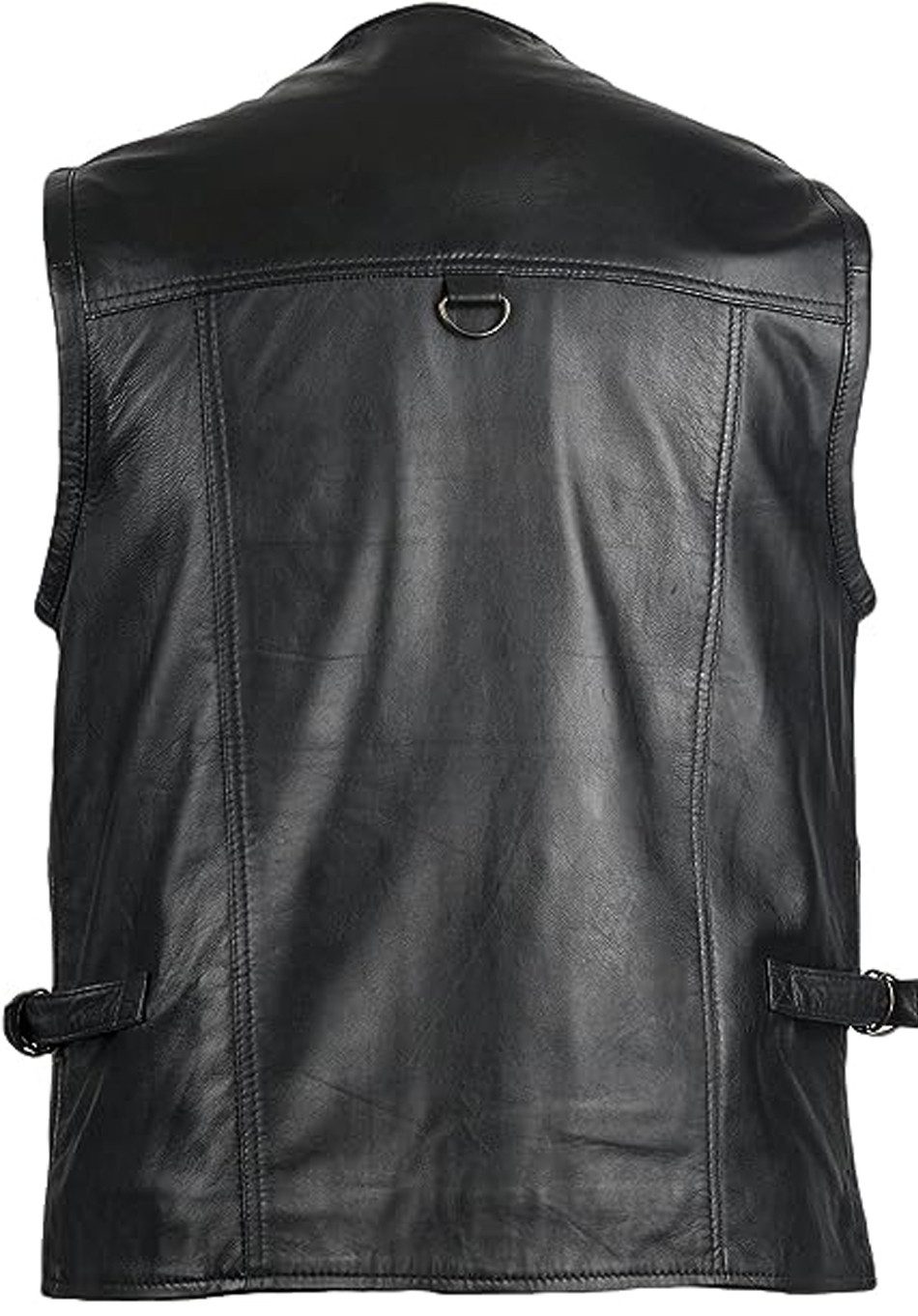 MDM Lederweste Herren Freizeit Lederweste Outdoor Weste, Lamm Nappa Leder günstig online kaufen