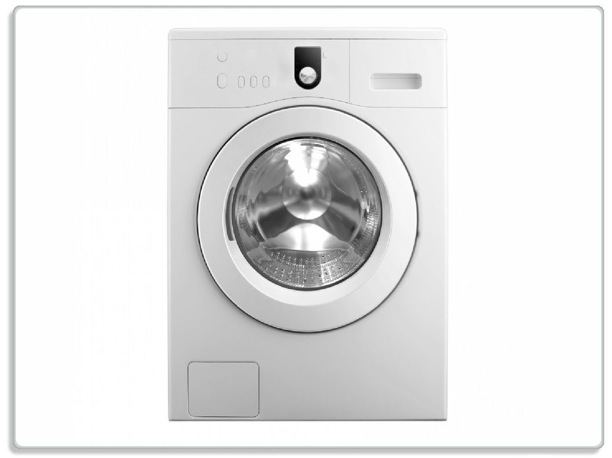 Wallario Schneidebrett Waschmaschine Frontlader von vorn, ESG-Sicherheitsglas, (inkl. rutschfester Gummifüße 4mm, 1-St), 30x40cm