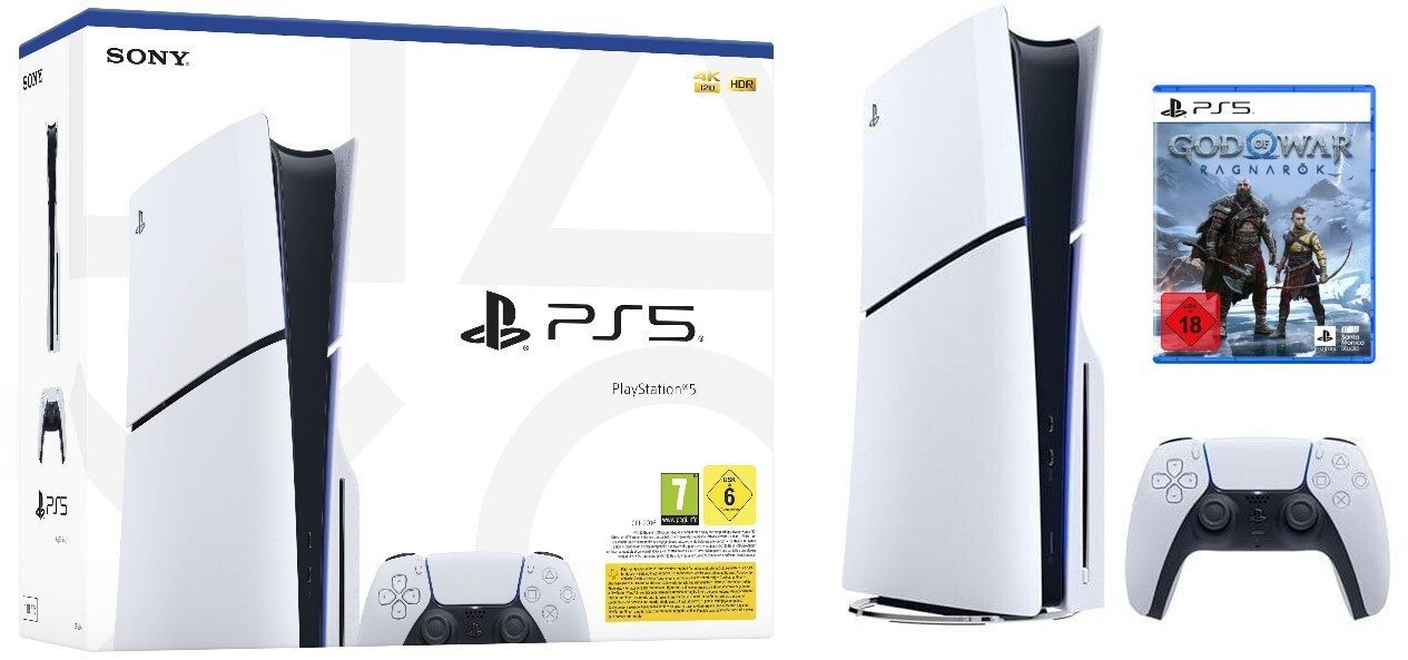 Playstation Playstation 5 Disk Slim inklusive God Of War: Ragnarök PS5