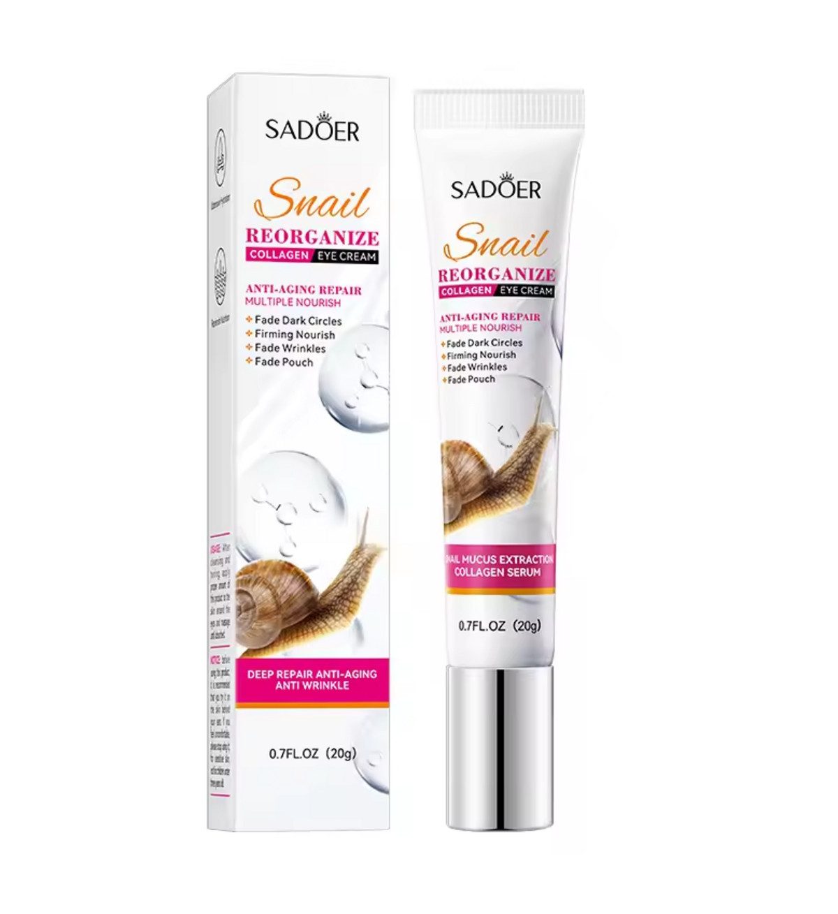 Montegoni Augencreme Schneckenkollagen Augencreme gegen Augenringe & Schwellungen, 1-tlg., Feuchtigkeitsspendend