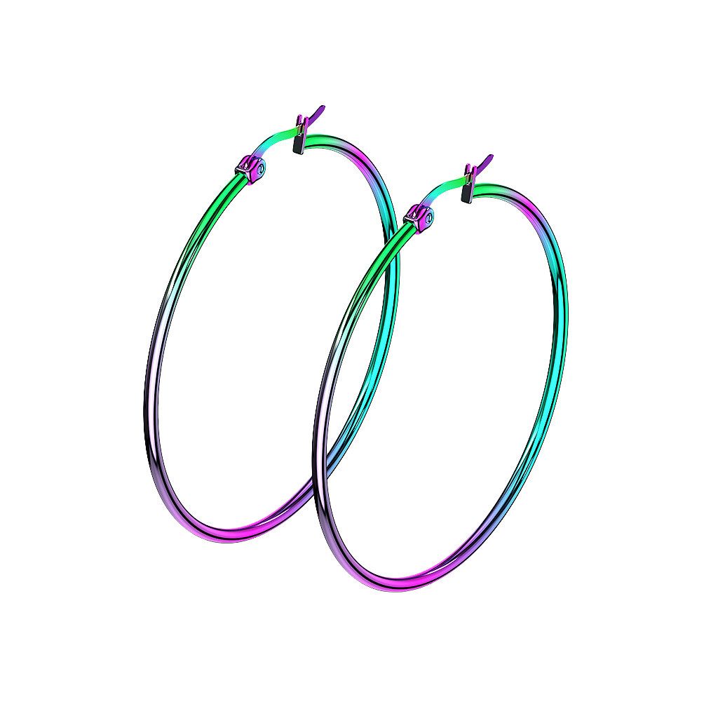 Taffstyle Paar Creolen Damen Ohrringe große Runde Creolen Elegante stilvolle Ohrhänger (Ohrringe Creolen Frauen Damen Schmuck Geschenke zum Geburtstag Weihnachten Valentinstag Muttertag)
