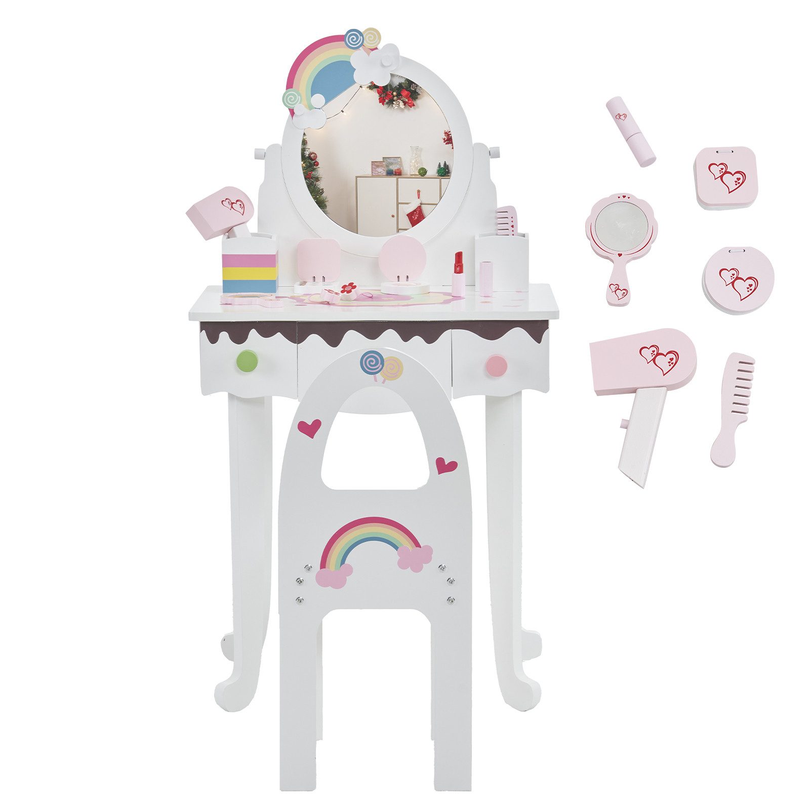VINGLI Schminktisch Kinder Set mit Make-up günstig online kaufen