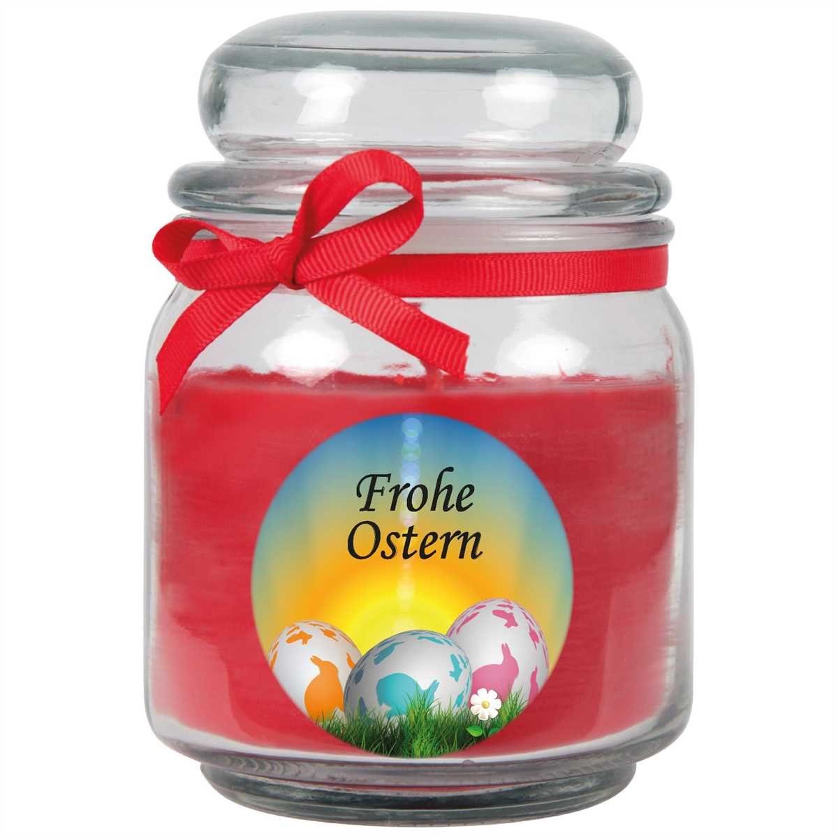 HS Candle Duftkerze zur Osterzeit (1-tlg), Frohe Ostern - Stimmungslicht mit Duft - Kerze mit Motiv zur Osterzeit