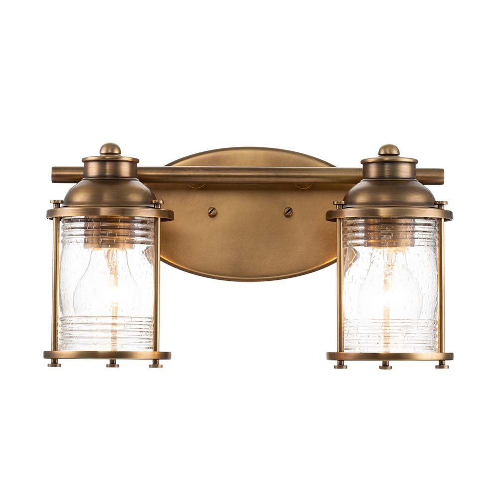 Elstead LIGHTING Wandleuchte, Leuchtmittel nicht inklusive, Wandleuchte Wandlampe Badezimmerleuchte Nassraum Glas IP44 2x E27 B