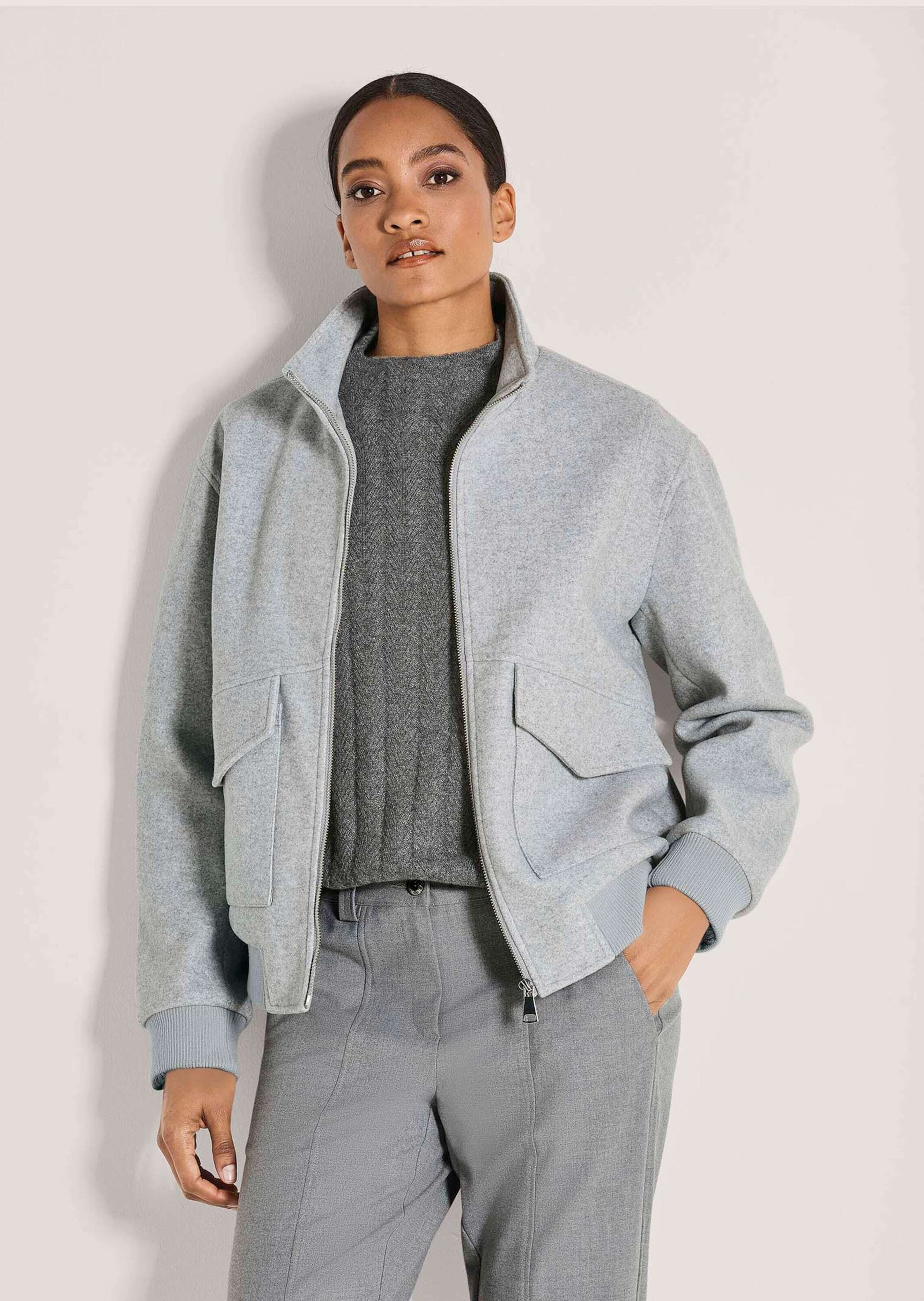 MADELEINE Outdoorjacke Eleganter Damenblouson mit Melange-Optik günstig online kaufen