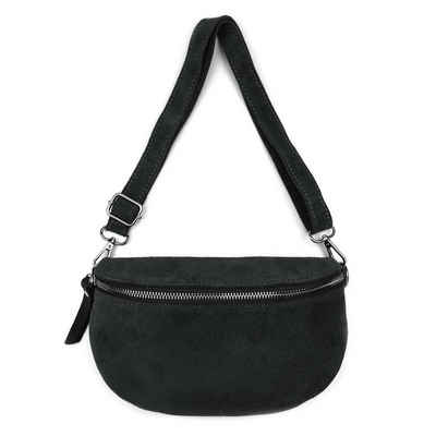 ITALYSHOP24 Bauchtasche MADE IN ITALY Damen Leder Gürteltasche Hüfttasche CrossBody Bag Handy, als Schultertasche, CrossOver, Umhängetasche tragbar