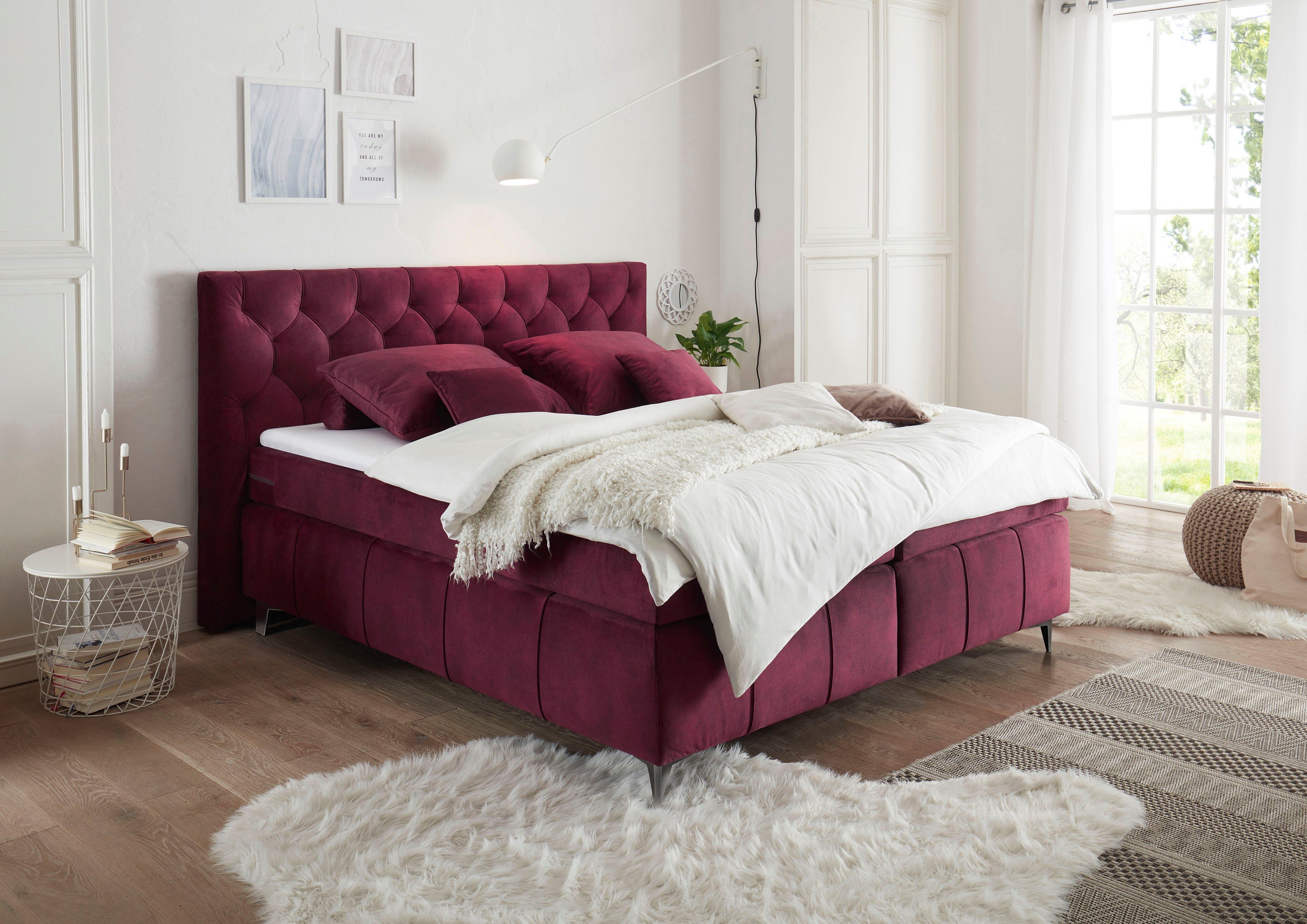 ED EXCITING DESIGN Boxspringbett Pembroke, inkl. Topper