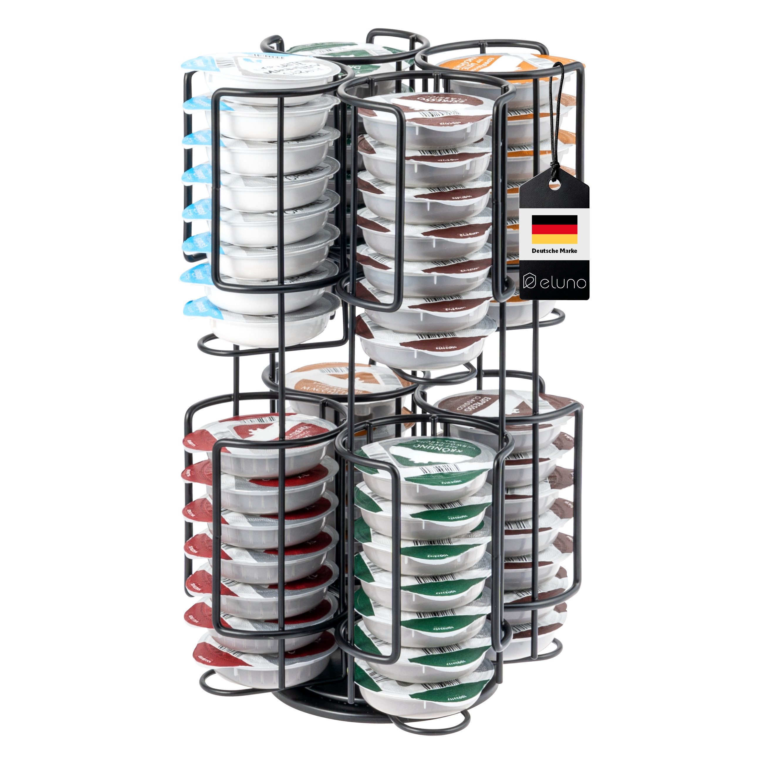 eluno Дозатор капсул Kapselständer, max. 64 Tassimo-Kapseln, 360° drehbar
