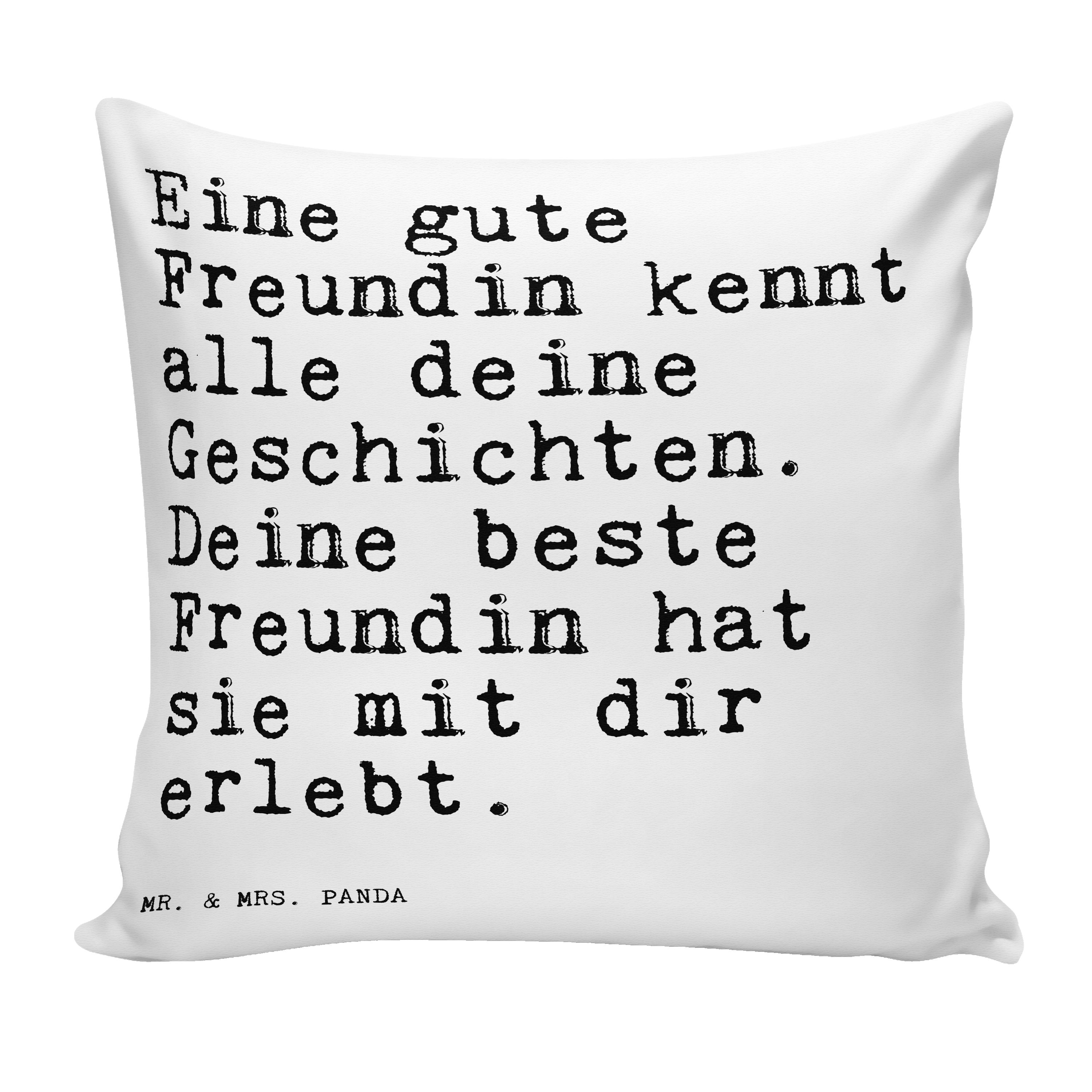 Mr. & Mrs. Panda Dekokissen »Eine gute Freundin kennt... Weiß