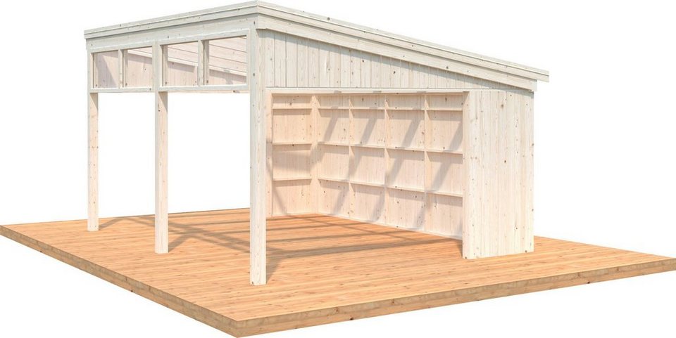 Palmako Holzpavillon »Nova«, mit Oberlicht, BxT: 517×397 cm, naturbelassen