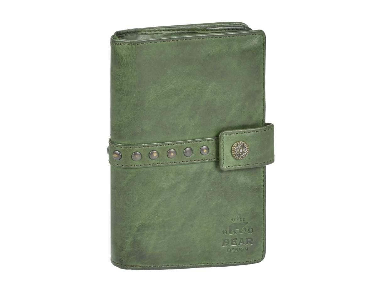Bear Design Geldbörse "Sanne" Cow Lavato Leder, Damenbörse, Portemonnaie, knautschiges Leder, 8 Kartenfächer
