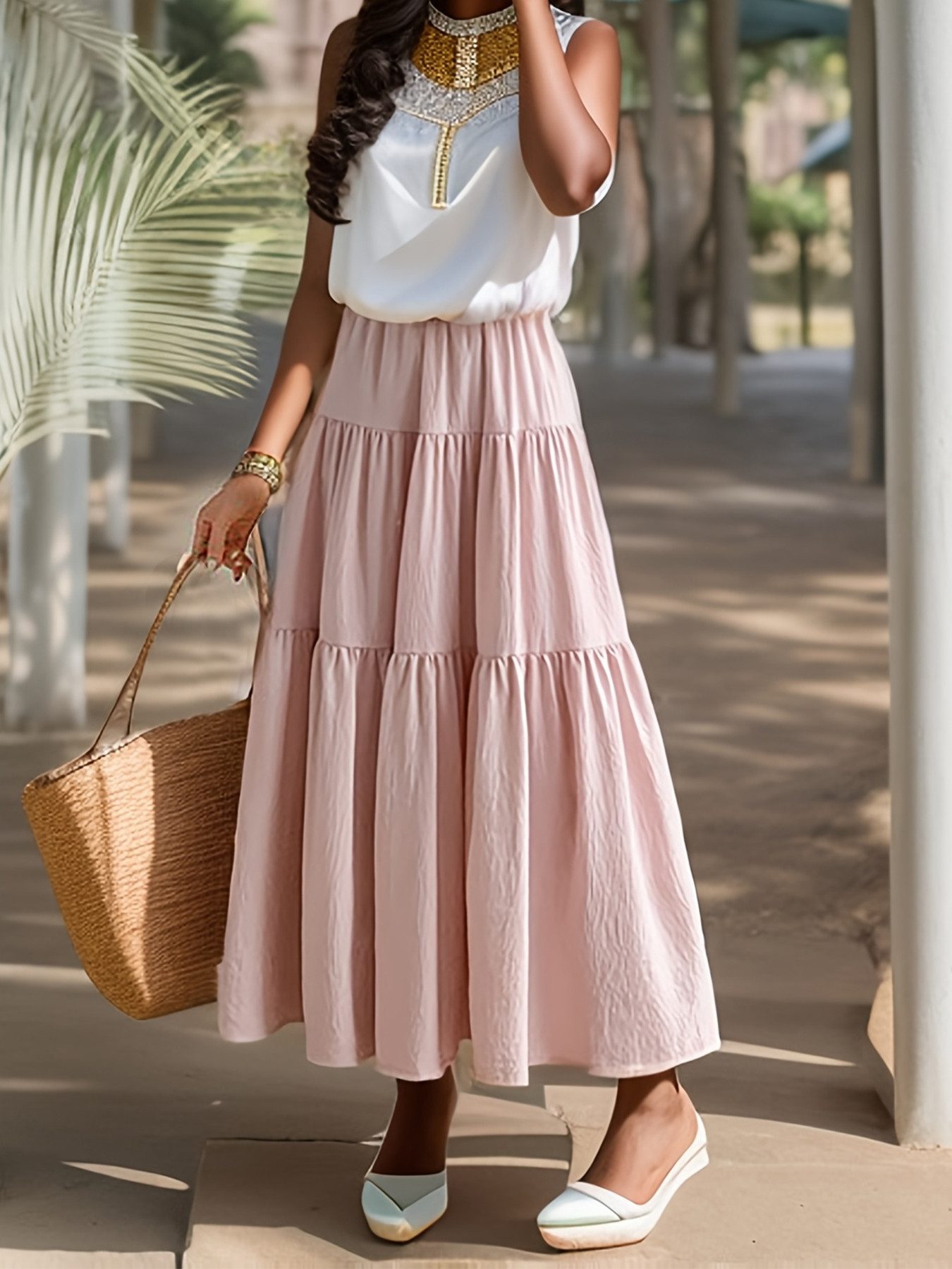 DEBAIJIA Midirock Damen Modus Elegant mit günstig online kaufen