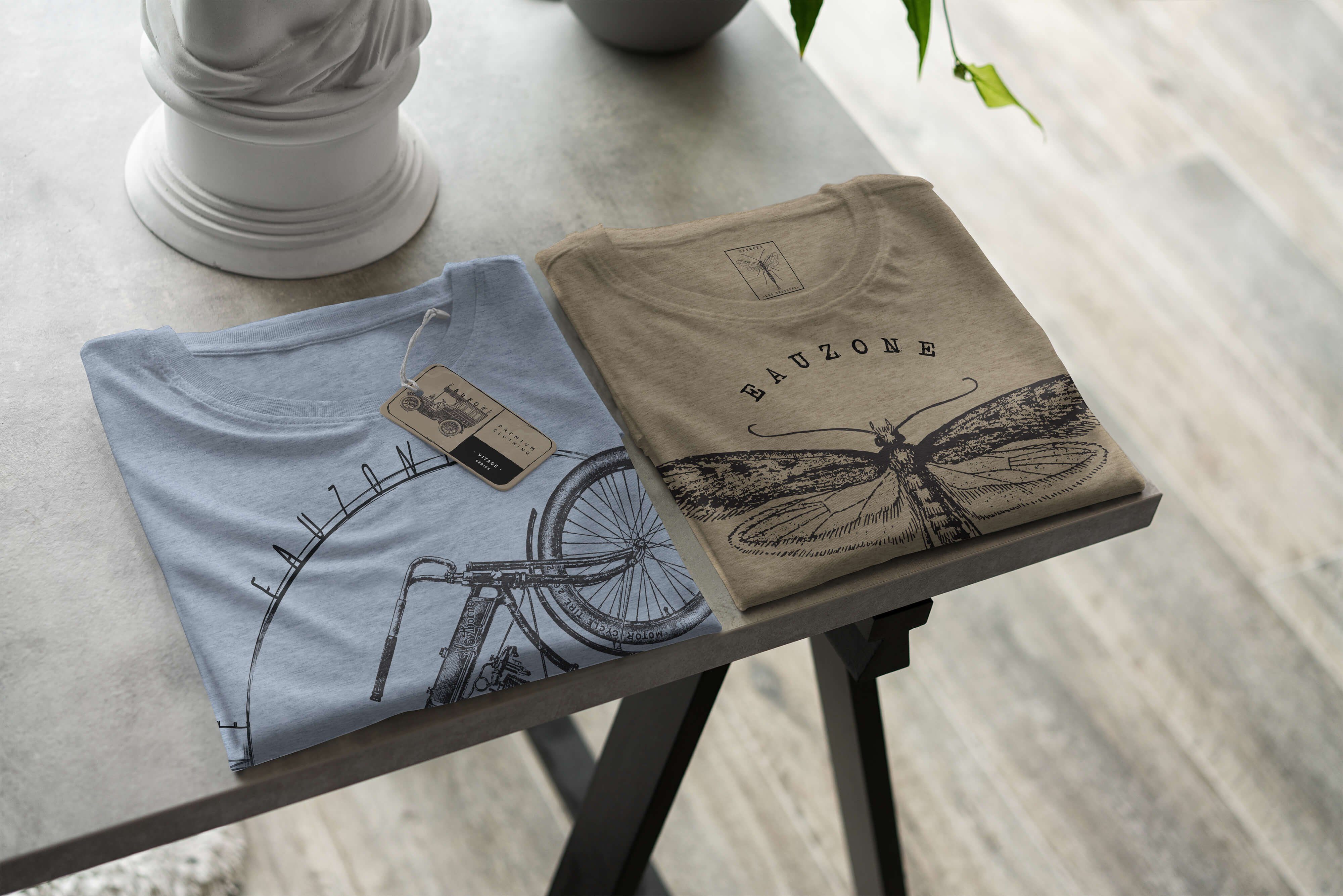 Herren Art Sinus Motorrad Stonewash T-Shirt Vintage Denim T-Shirt