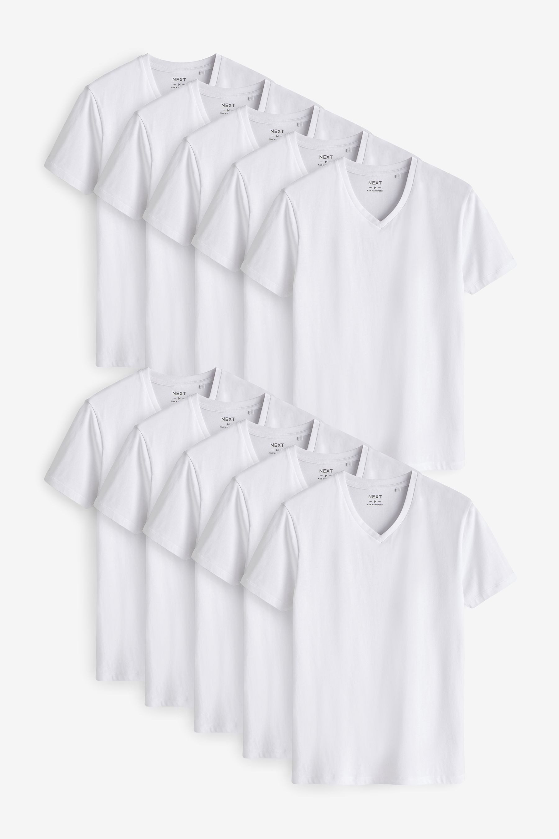 Unterhemd T-Shirts mit V-Ausschnitt im 10er-Pack