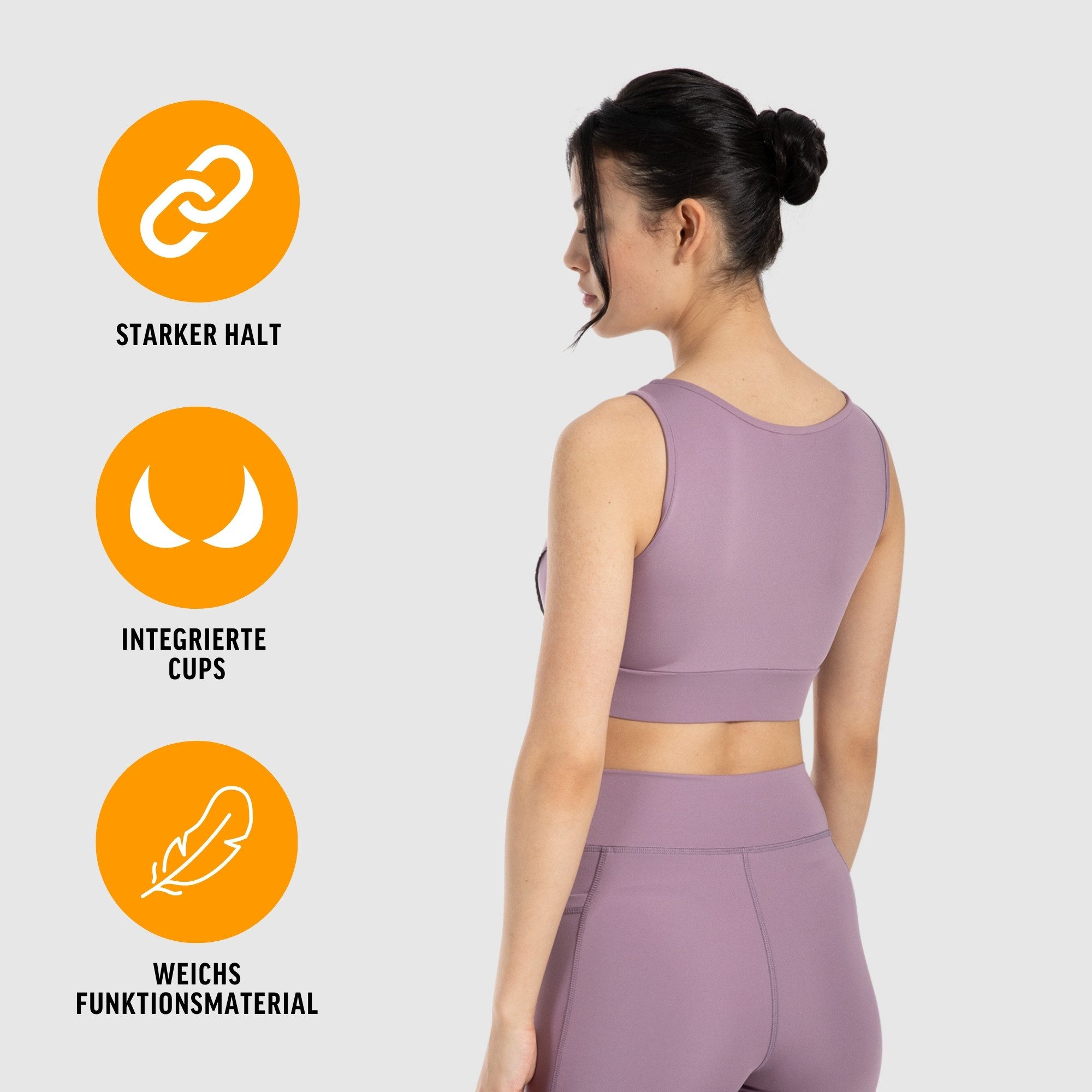 Smilodox Sport-BH Kathi, Bra mit Zip-Front, integriertem Cup & reflektieren günstig online kaufen
