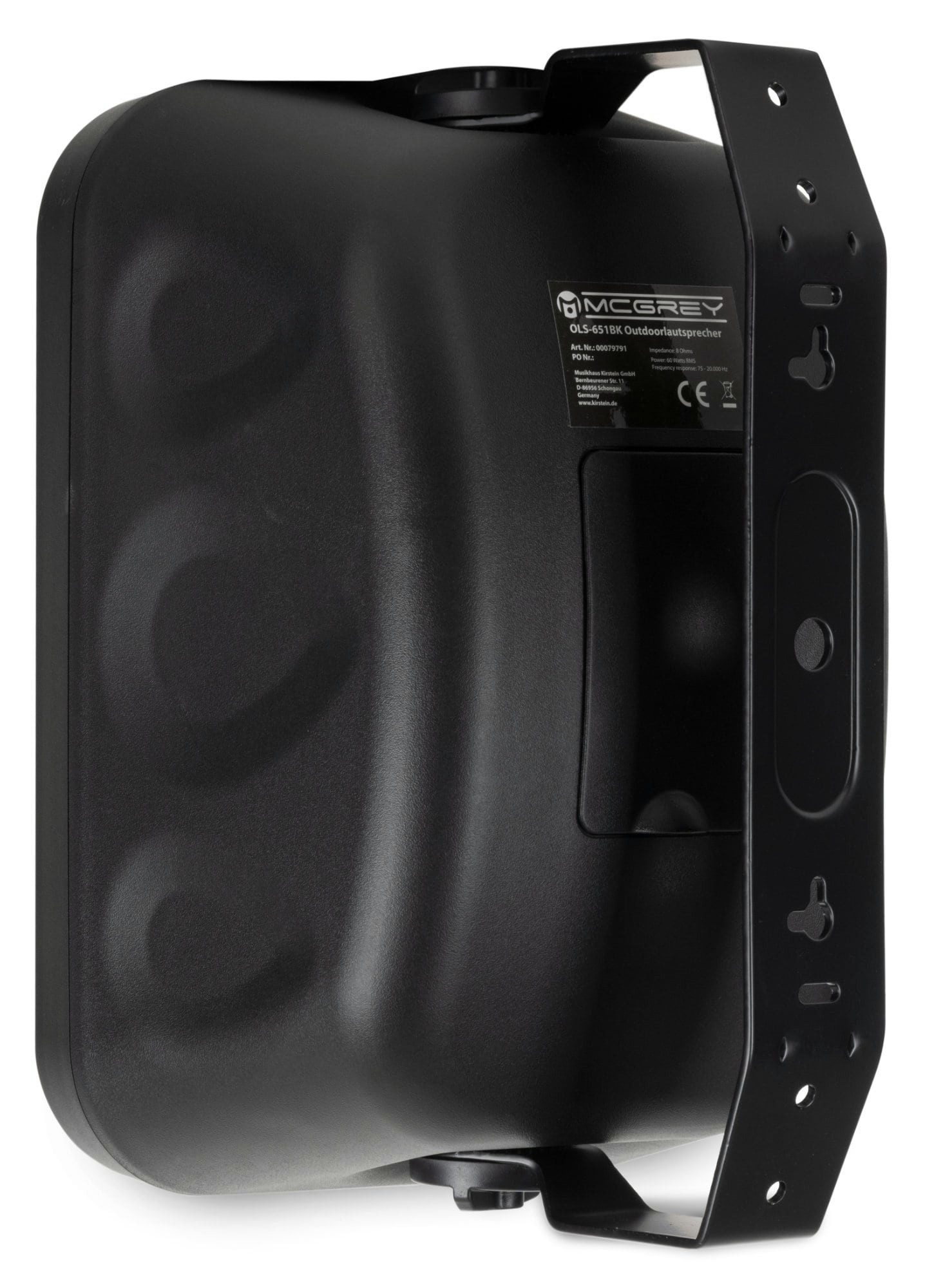 McGrey OLS-651B Outdoor-Lautsprecher 60 Watt Schwarz mit Bluetooth Set Außenlautsprecher (N/A, 60 W, Eleganter Allwetter-Lautsprecher mit voluminösem Klang)