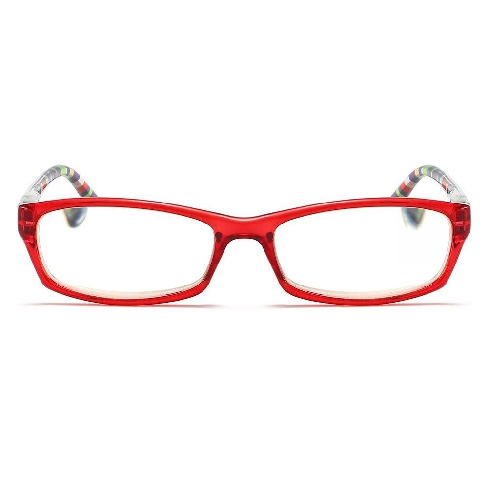 anti Damen Schmal blaue Gläser PACIEA Lesebrille Herren und für rot presbyopische