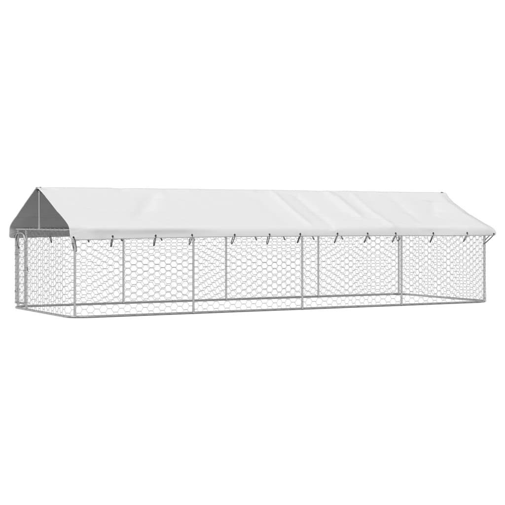 vidaXL Hundezwinger, Outdoor-Hundekäfig mit Dach 600x200x150 cm
