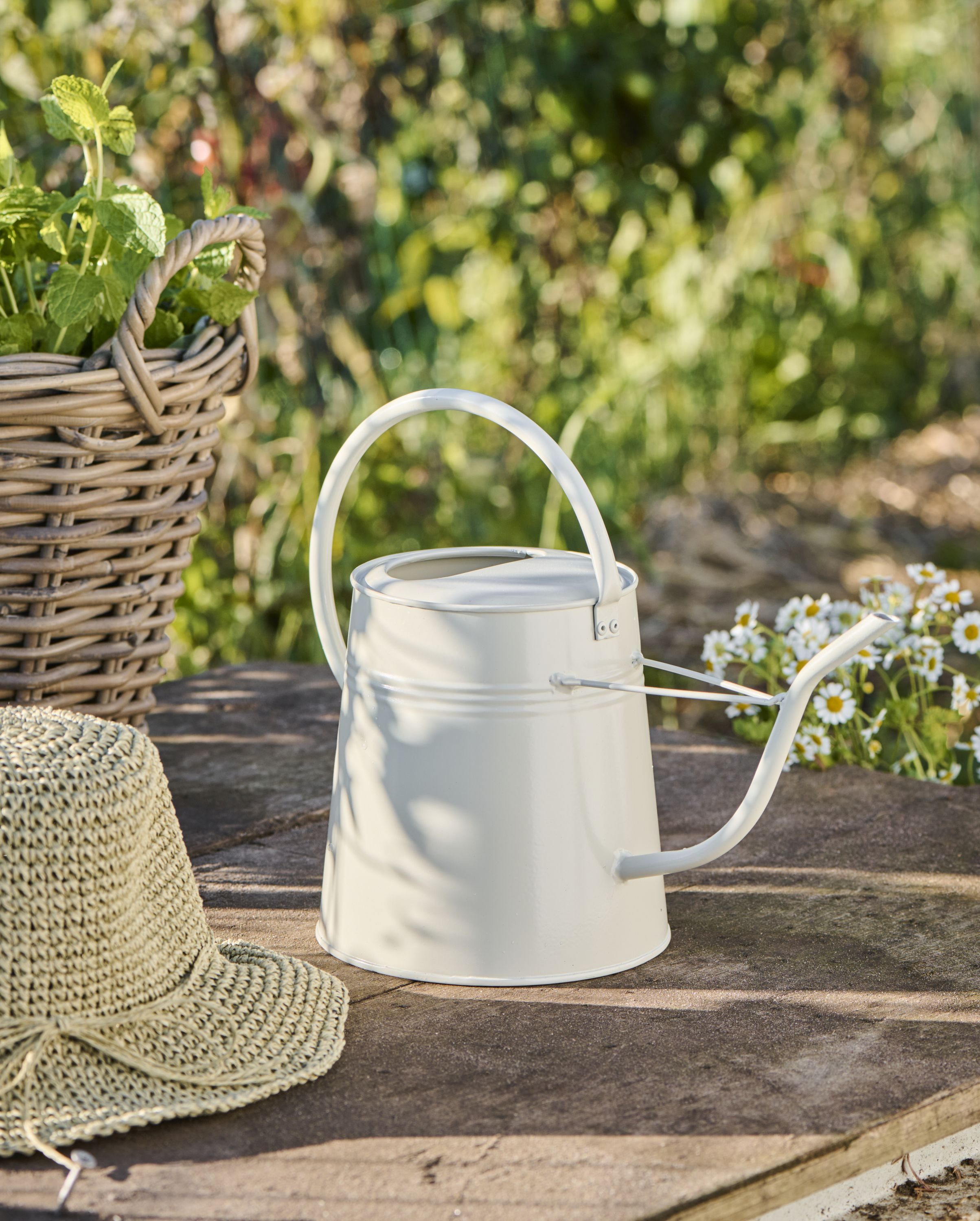 Ib Laursen Gießkanne Ib Laursen - Gießkanne 2,3 Liter Metall Retro Hellgrau Graunatur