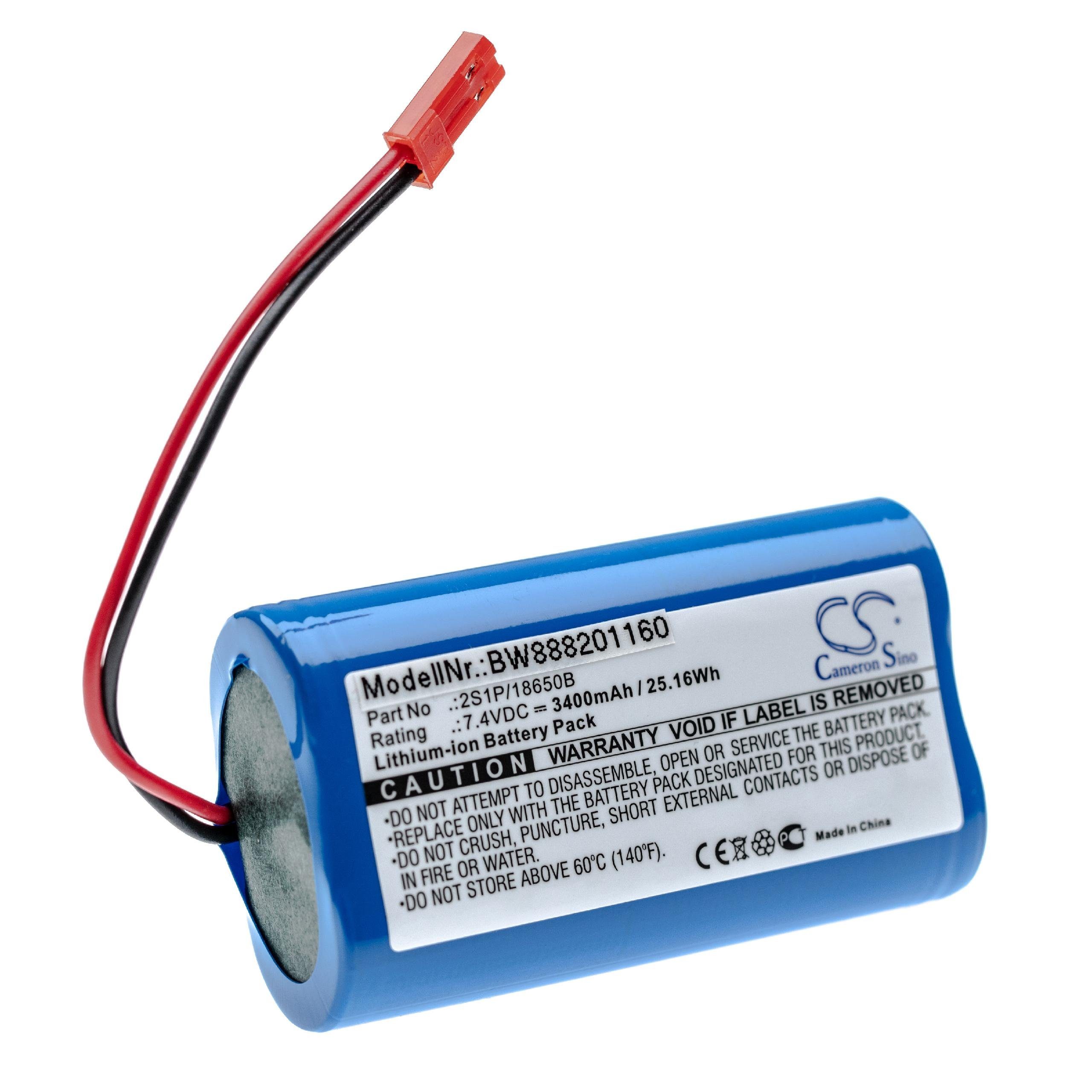 V) Akku vhbw Li-Ion 3400 mAh (7,4