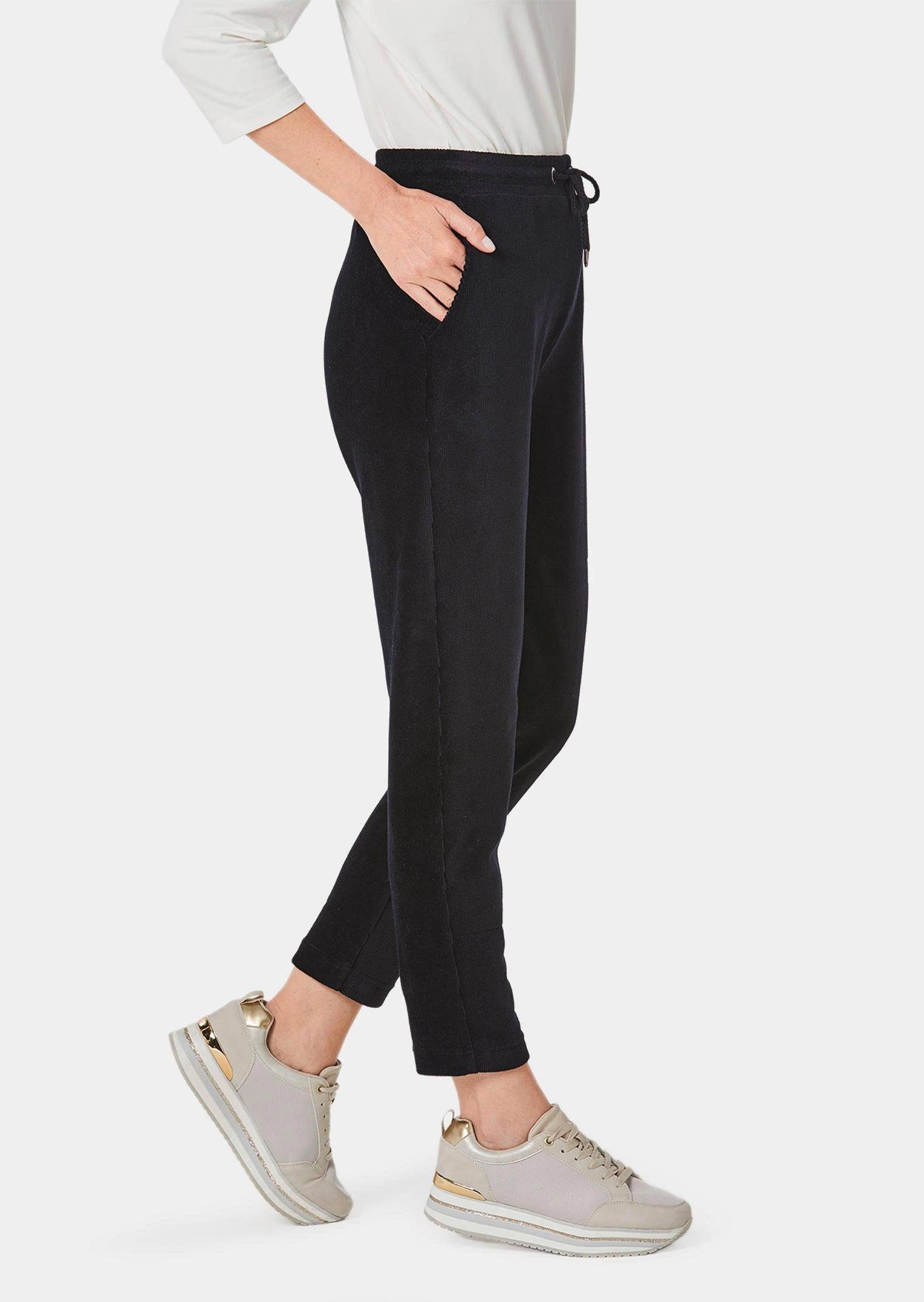GOLDNER Stoffhose Lässige Casualhose SARA mit Tunnelzug Komfortable Alltagshose, elastischer Bund, Seitentaschen, knöchellang
