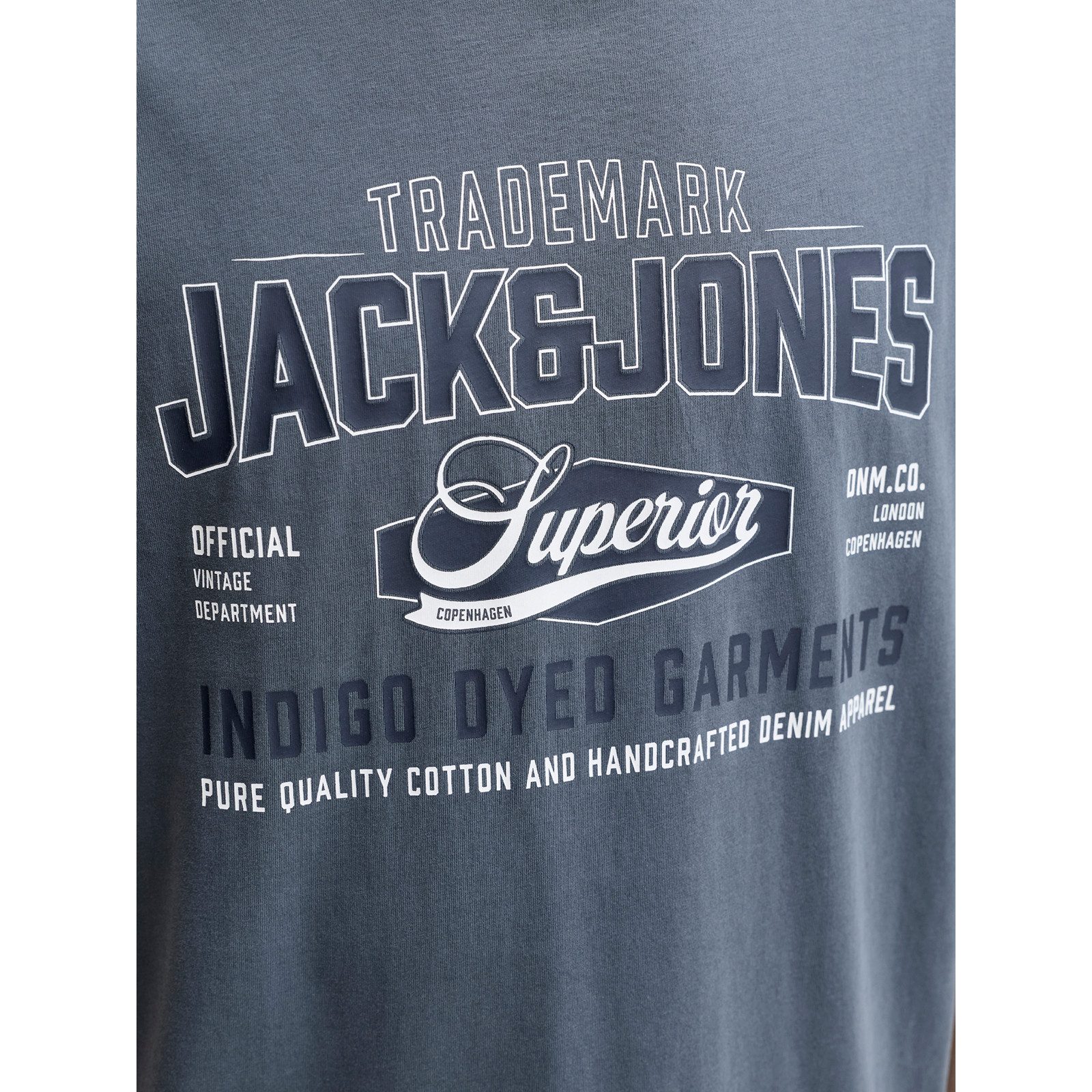 Jack & Jones Rundhalsshirt Jack&Jones Übergrößen T-Shirt dunkelgrau JJELOGO – Bild 2 von 2