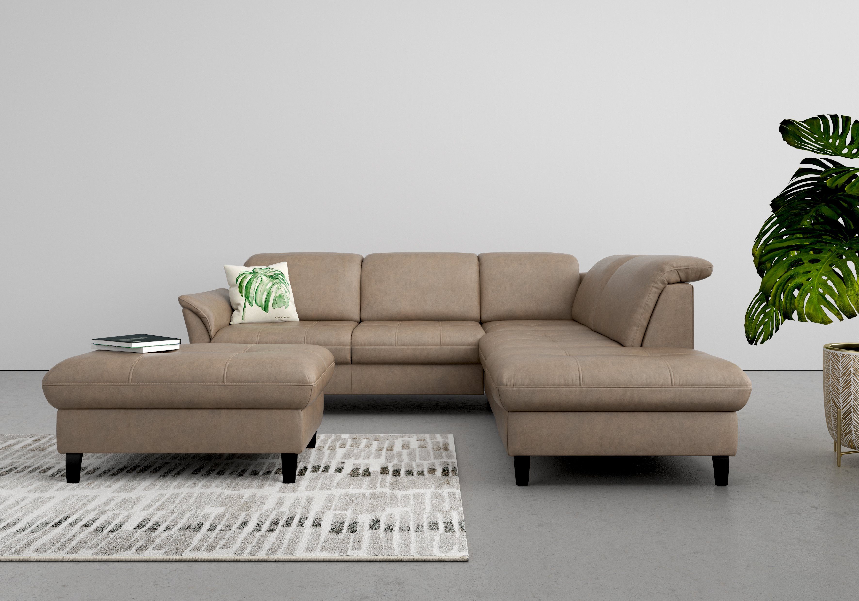 sit&more Ecksofa Maggiore, wahlweise mit Kopfteilverstellung, Bettfunktion und Stauraum | Ecksofas