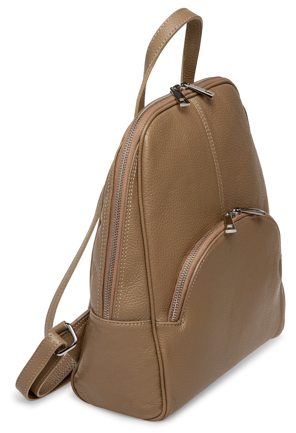 Caspar Cityrucksack eleganter großer Damen Leder günstig online kaufen
