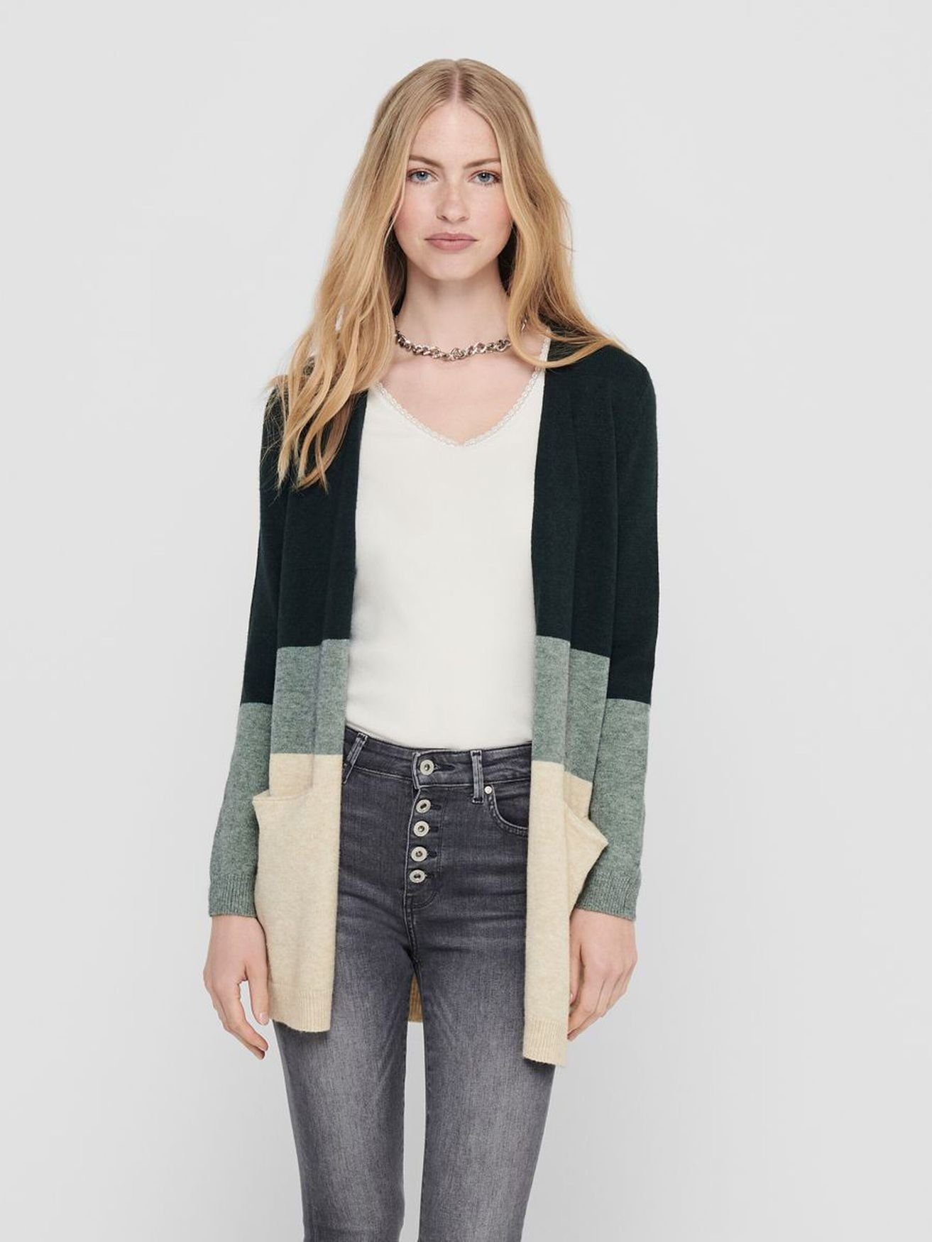 ONLY Cardigan Lange Strickjacke Cardigan mit günstig online kaufen