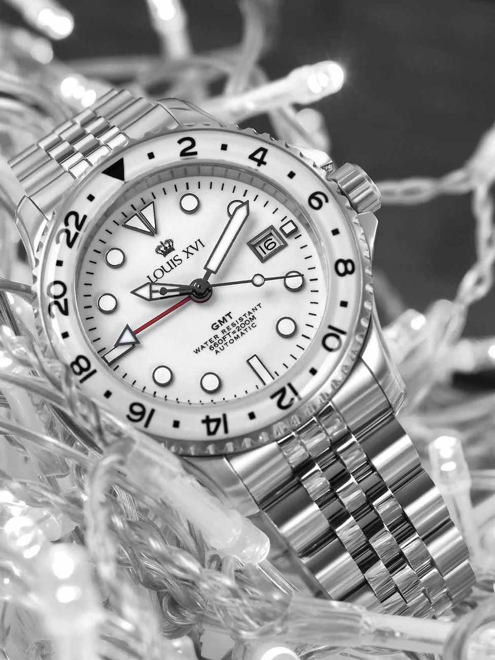 LOUIS XVI Automatikuhr Louis XVI LXVI1430 Herrenuhr Mirabeau Automatik GMT 41mm 20ATM Louis XVI LXVI1430 Herrenuhr Mirabeau Automatik GMT 41mm 20ATM