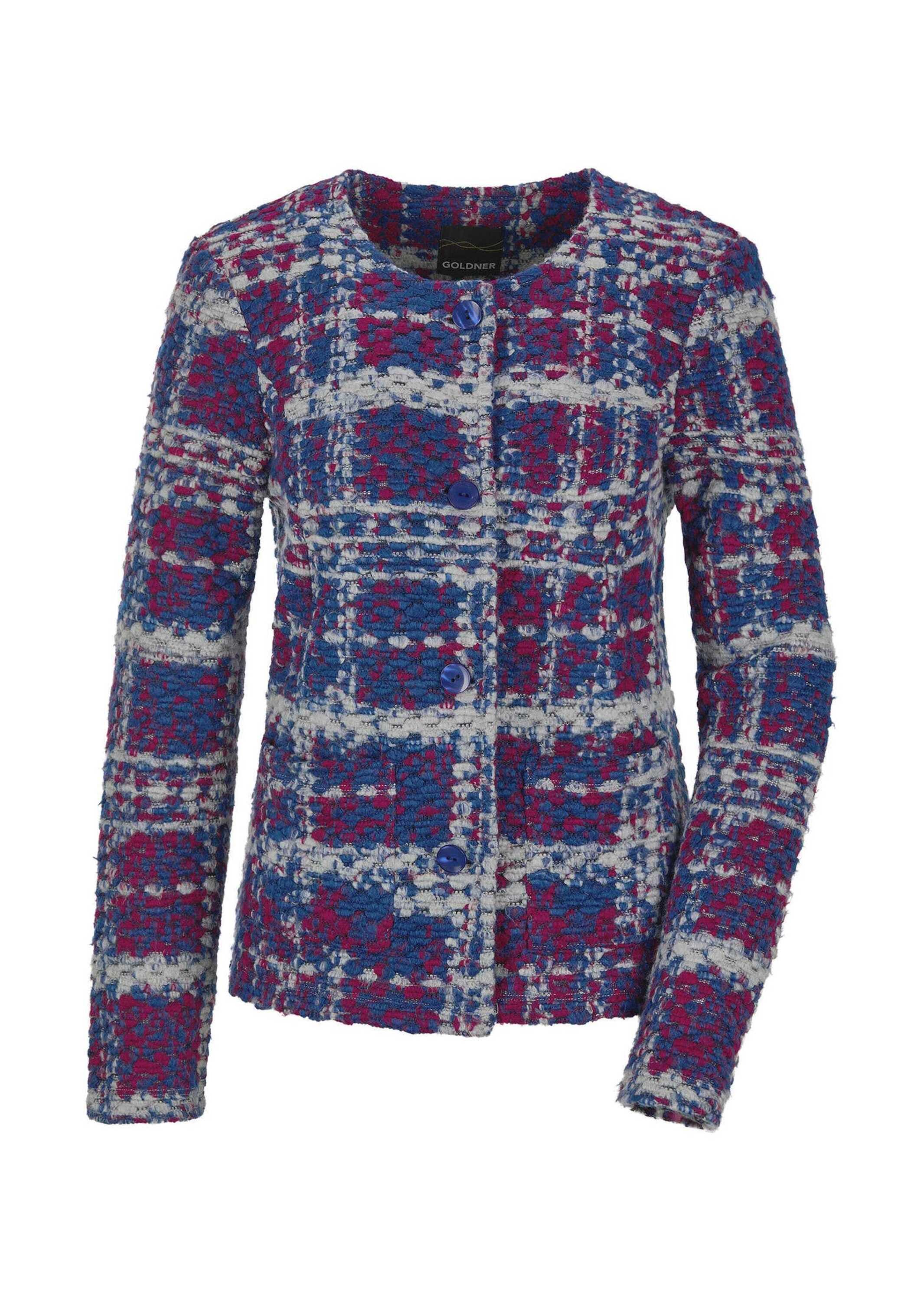 Outdoorjacke Elegante Jersey-Jacke mit Karomuster