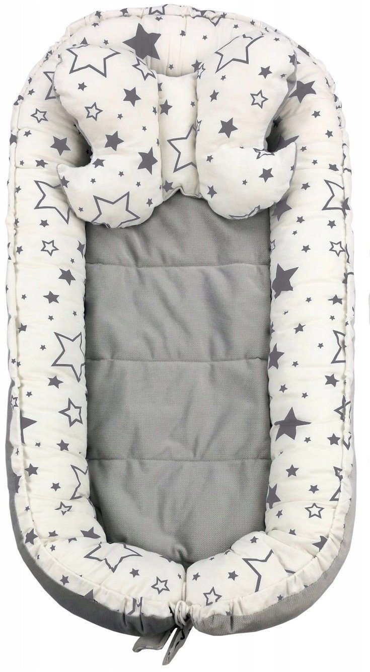 Pamek Bettnestchen Babybett Babynestchen Babynest Kinderbett Kokon zum schlafen Kissen, Sehr weiches material, Füllung 100% antiallergische Silikonkogel. – Bild 5 von 5