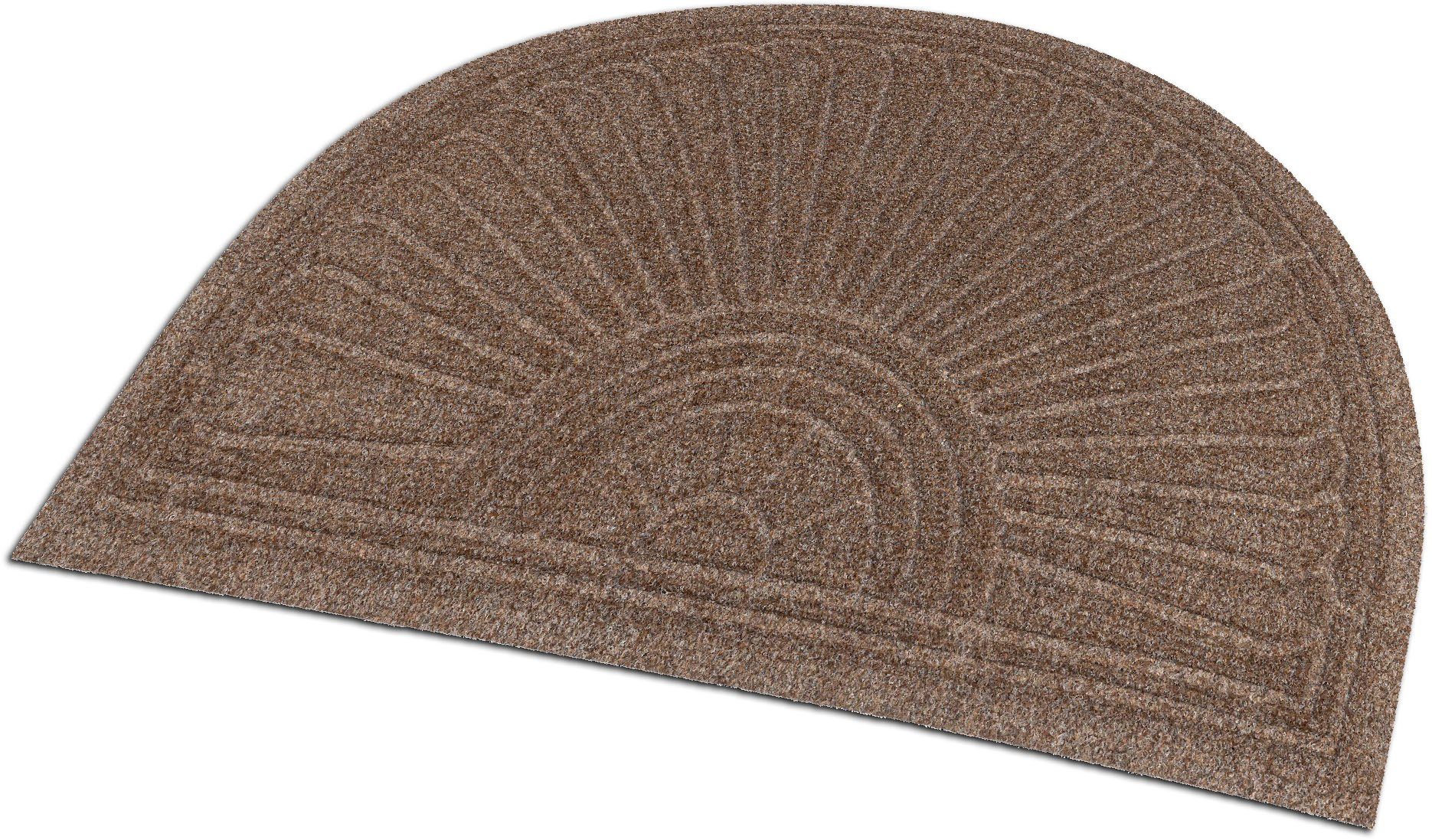 Fußmatte DUNE Halfmoon taupe, In- rutschhemmend, und rechteckig, mm, Kleen-Tex, by Schmutzfangmatte, wash+dry 8 Höhe: geeignet, waschbar Outdoor