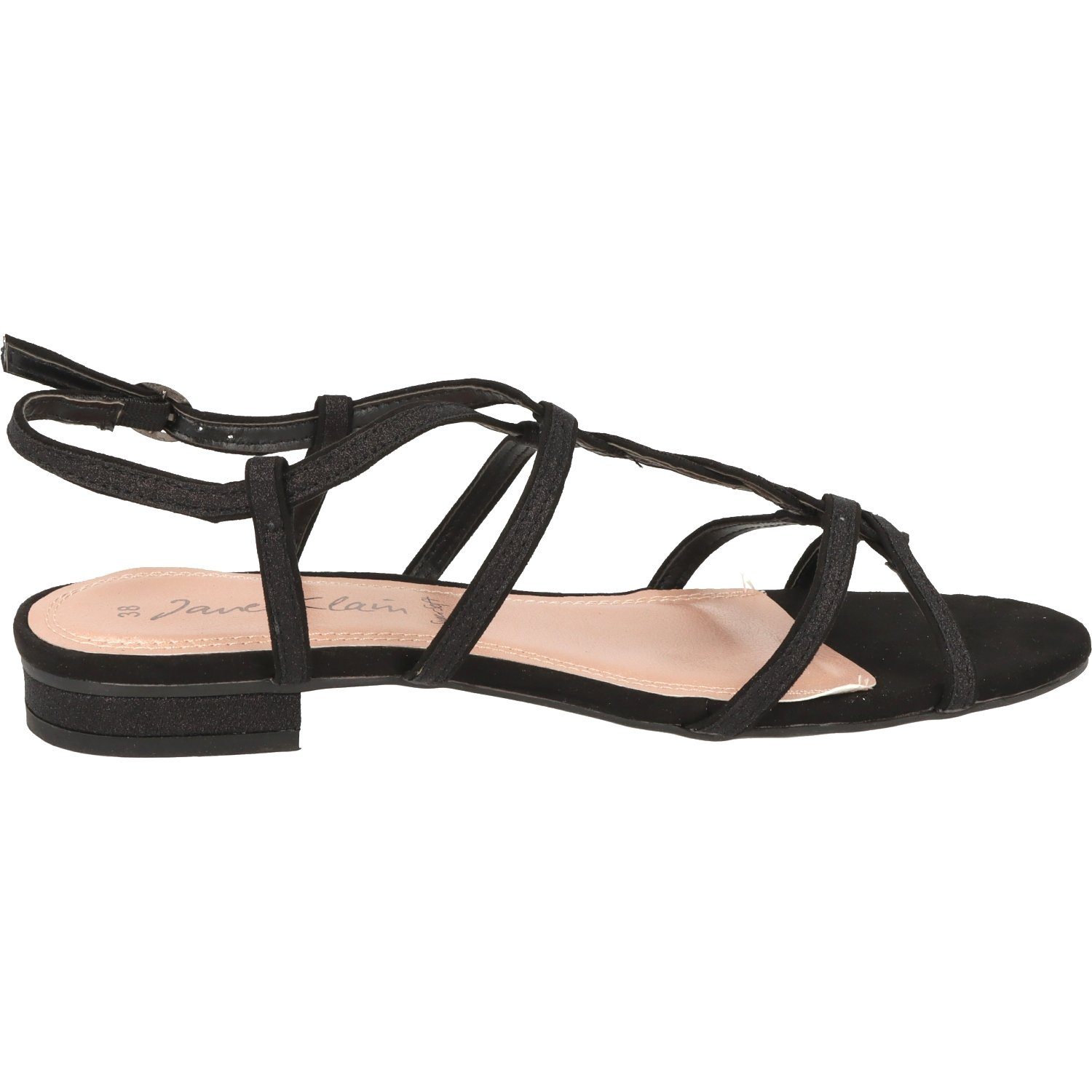 281-325 Sommer Schuhe Freizeit Jane Damen Riemchen Riemchensandale Black Sandalette Klain