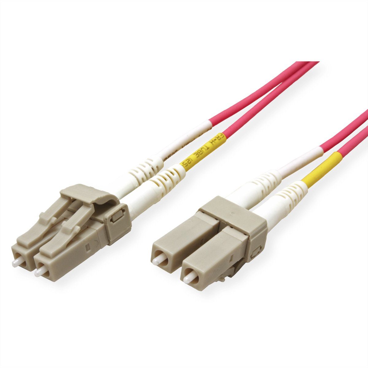 ROLINE LWL-Kabel 50/125µm OM4, LC/LC Glasfaserkabel, (50.0 cm), Low-Loss-Stecker