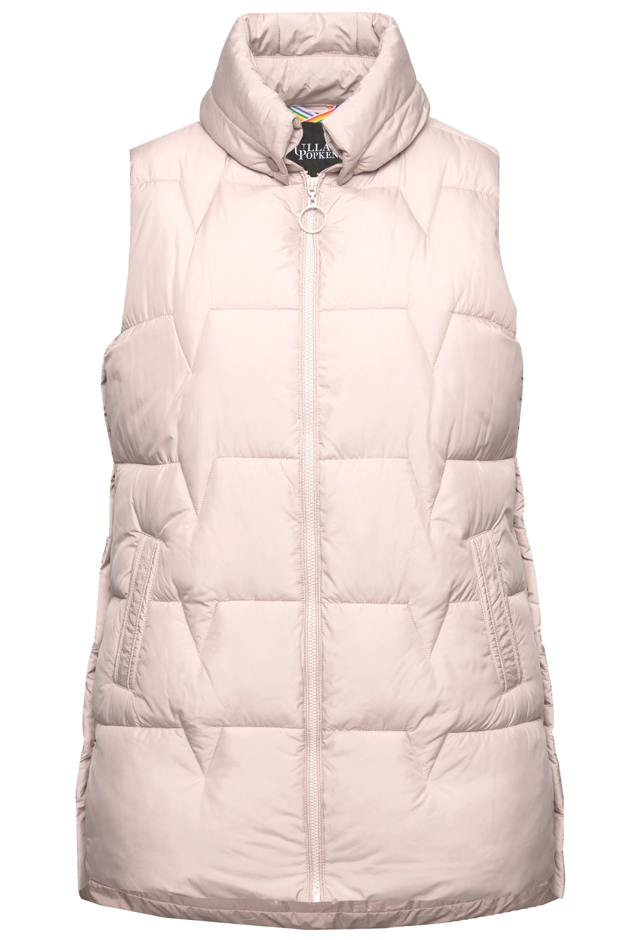 Ulla Popken Steppweste Steppweste seitliche Druckknöpfe Hemdkragen günstig online kaufen