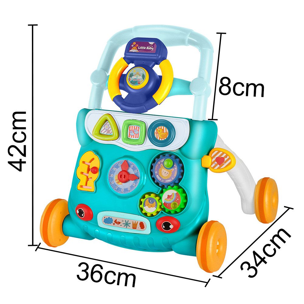 JEOBEST Lauflernwagen Lauflernhilfe, Frühpädagogisches Aktivitätszentrum, Babymusik-Lernspielzeug, Für Kinder von 10-36 Monaten