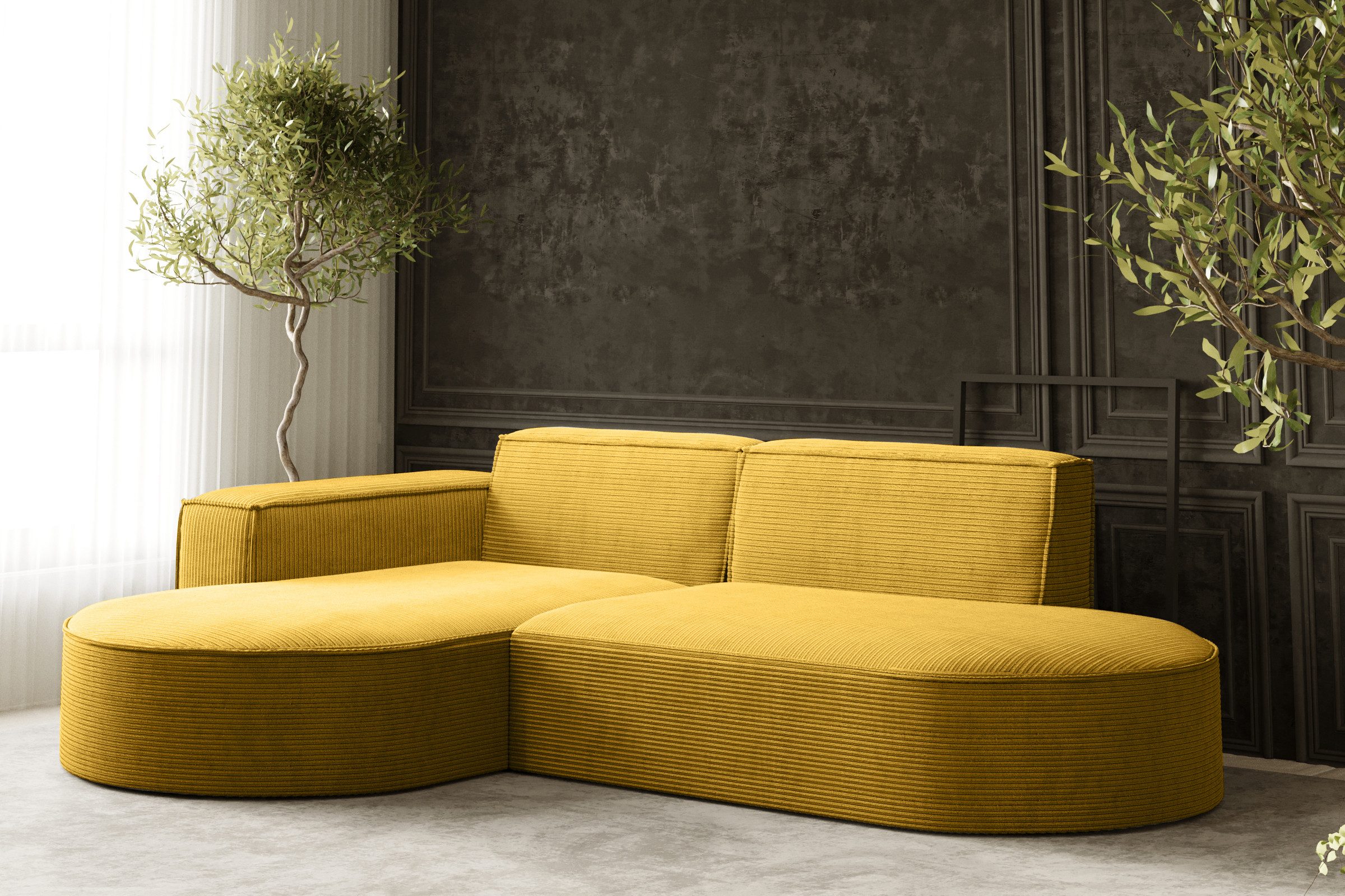 Kaiser Möbel Ecksofa Designer MODENA STUDIO L stoff Cord, Verita,Boucle, Ec günstig online kaufen