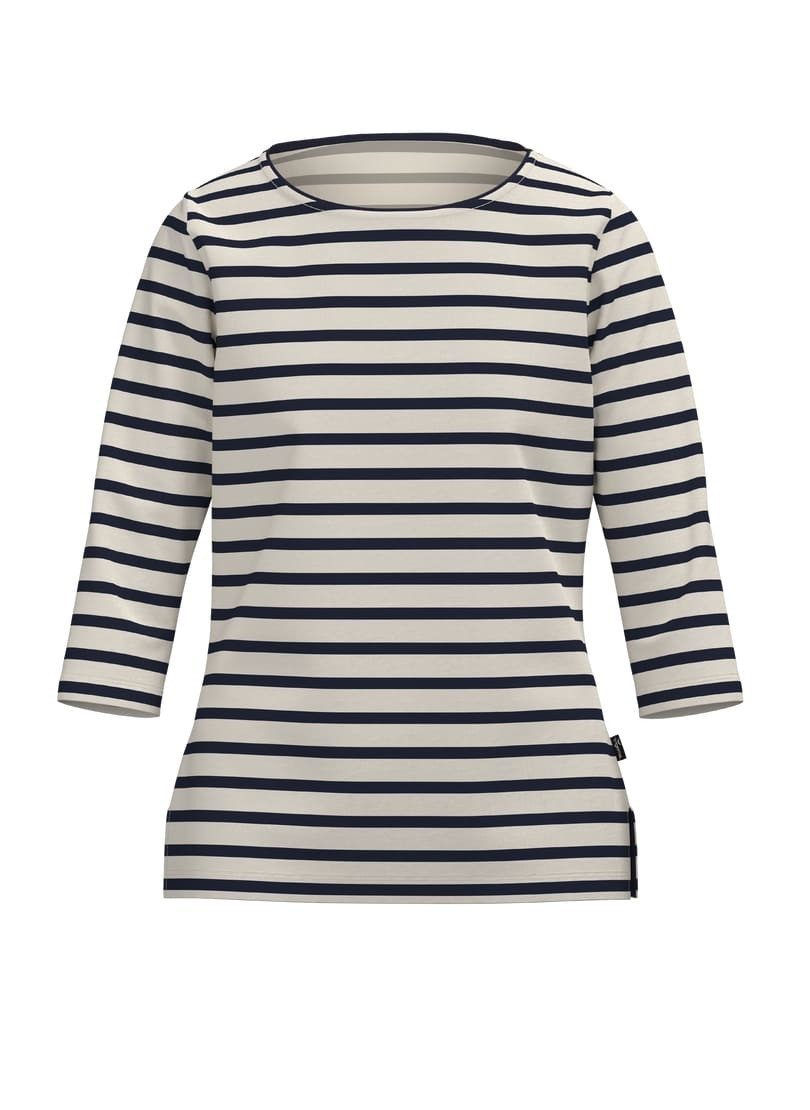 Trigema T-Shirt TRIGEMA 3/4 Arm T Shirt mit Ringelmuster "Sail" (1-tlg)