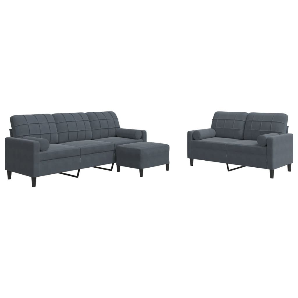 vidaXL Sofa 3-tlg. Sofagarnitur mit Kissen günstig online kaufen