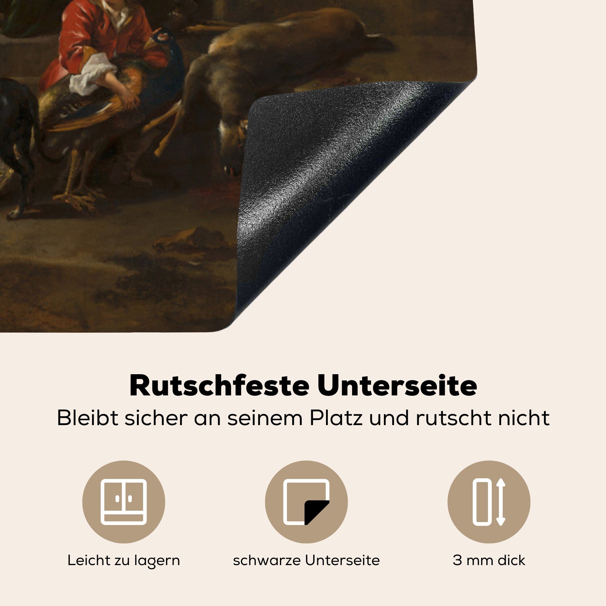 Matthäus 78x78 Berchem, des Vinyl, (1 Die Berufung Herdblende-/Abdeckplatte küche tlg), Arbeitsplatte - MuchoWow Nicolaes Ceranfeldabdeckung, cm, Pietersz für