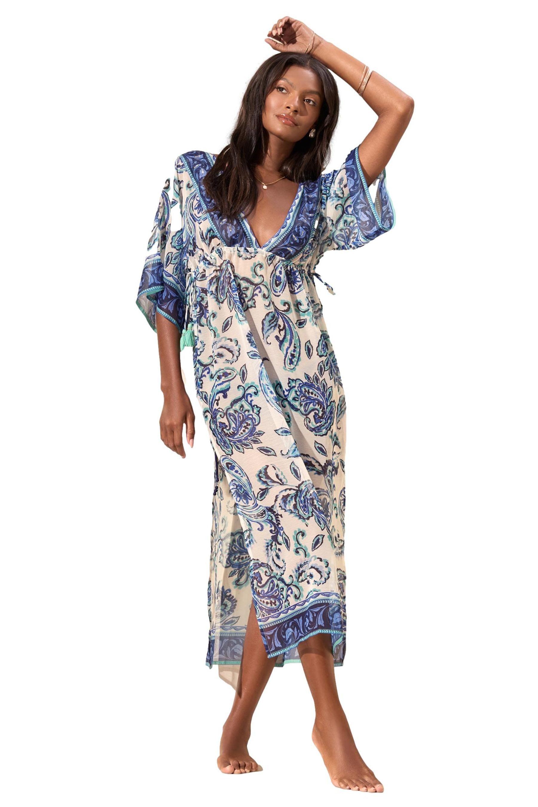 LIPSY Strandkleid Lipsy Chelsea Maxi-Kaftan mit China-Print (1-tlg)