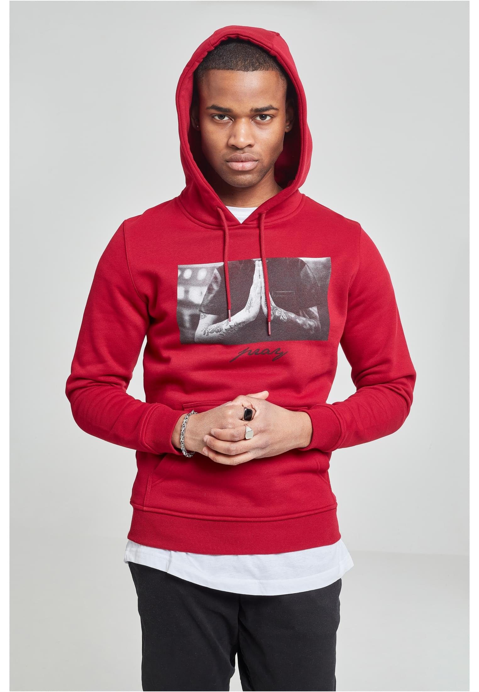 MisterTee Sweater Herren Pray Hoody (1-tlg) ruby | Sweatshirts