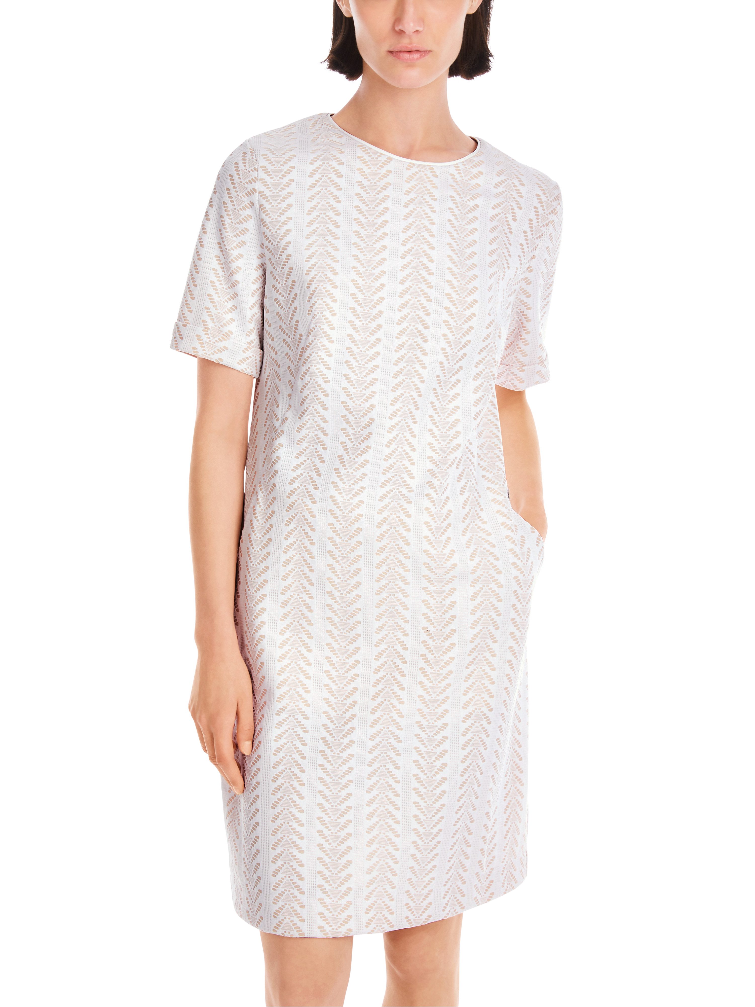 Marc Cain Midikleid "Trip to France" Premium Damenmode Kleid mit Ajour-Must günstig online kaufen