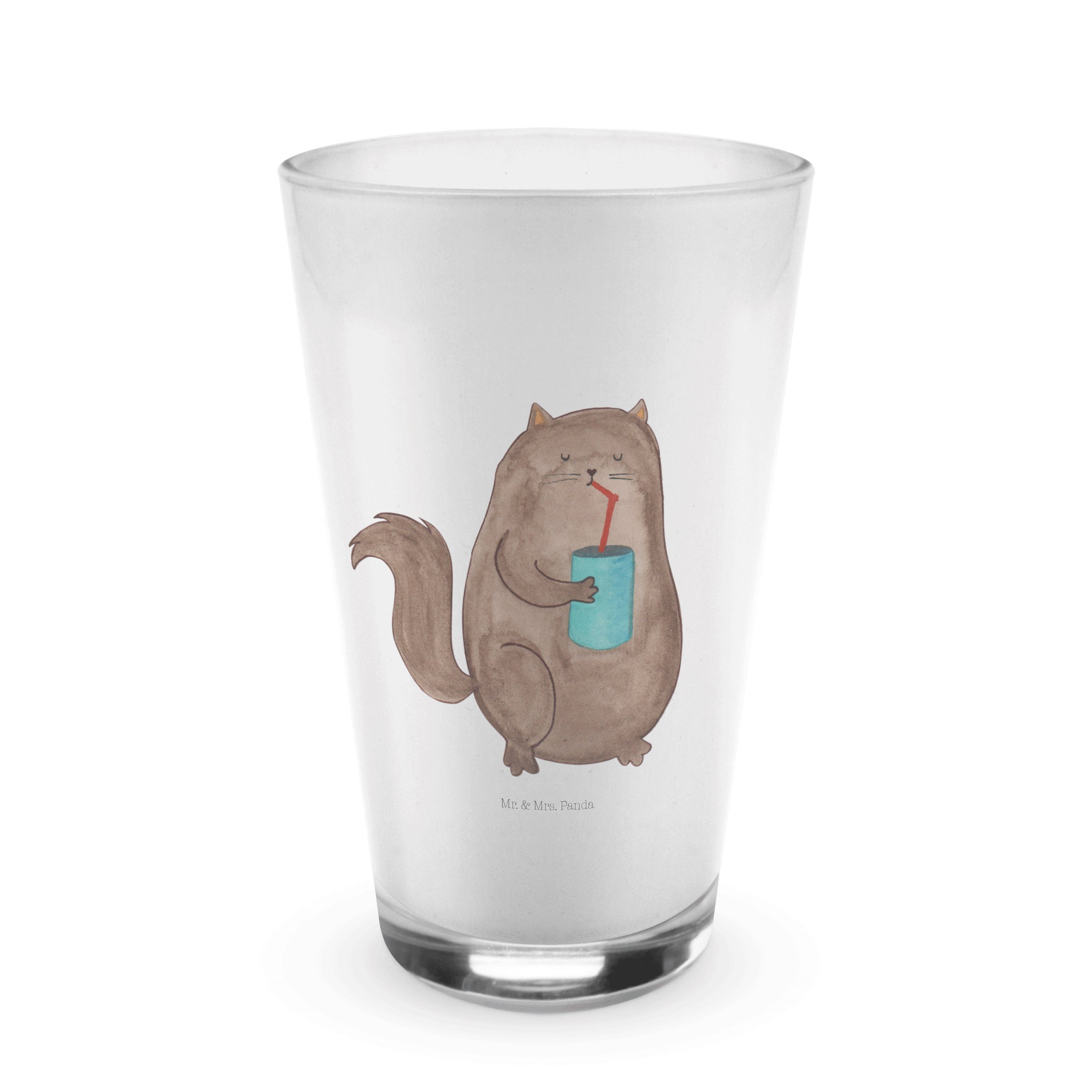 Mr. & Mrs. Panda Glas Katze Dose - Transparent - Geschenk, Katzen, Katzenliebhaber, Cappucc, Premium Glas